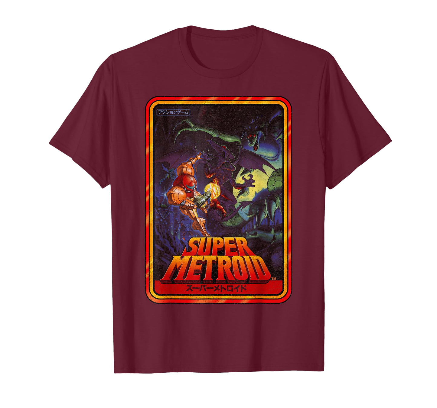 Nintendo Super Metroid Kanji Poster Style T-Shirt