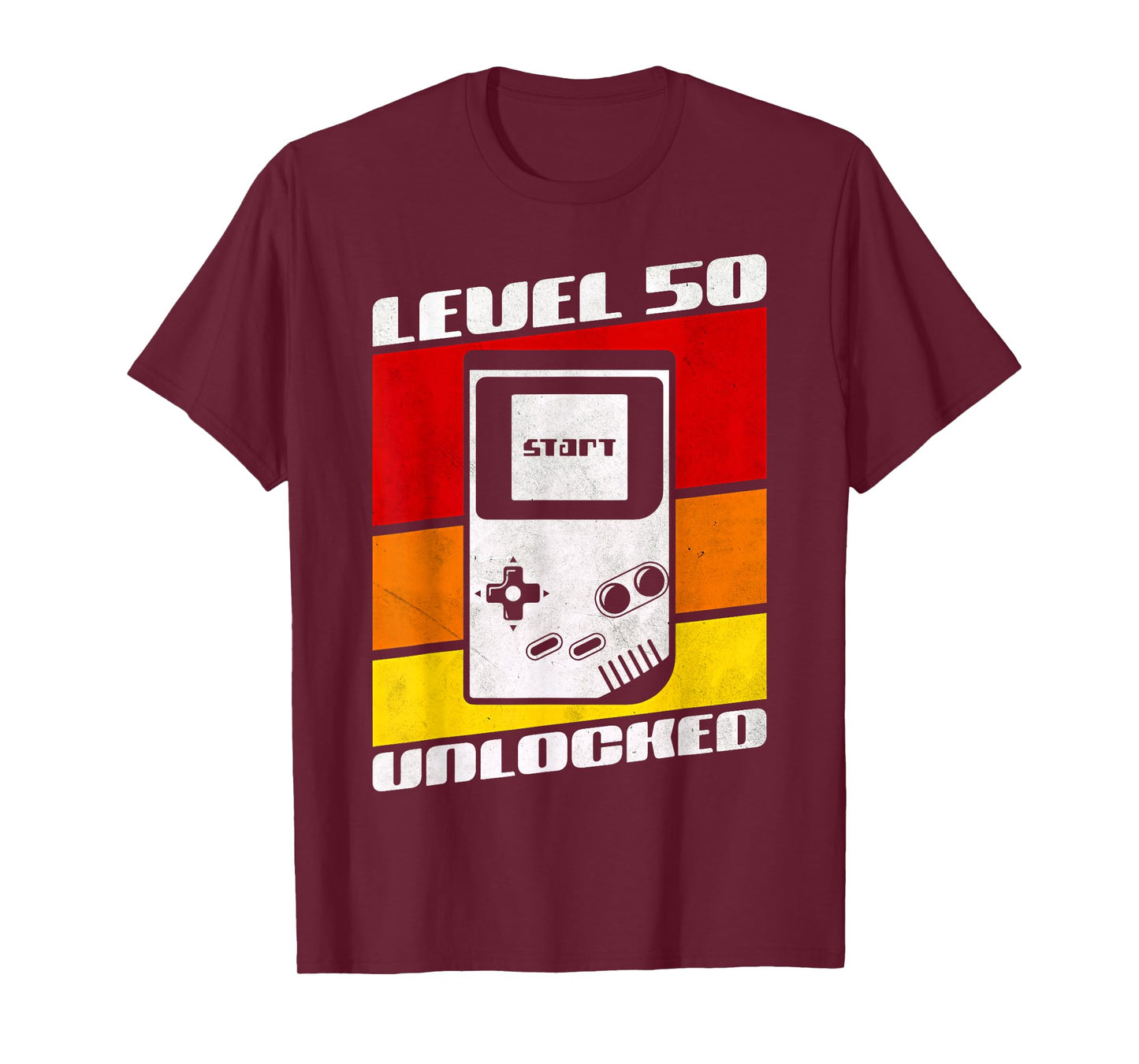 Level 50 Unlocked Video Gamer Retro 50th Birthday Gifts T-Shirt