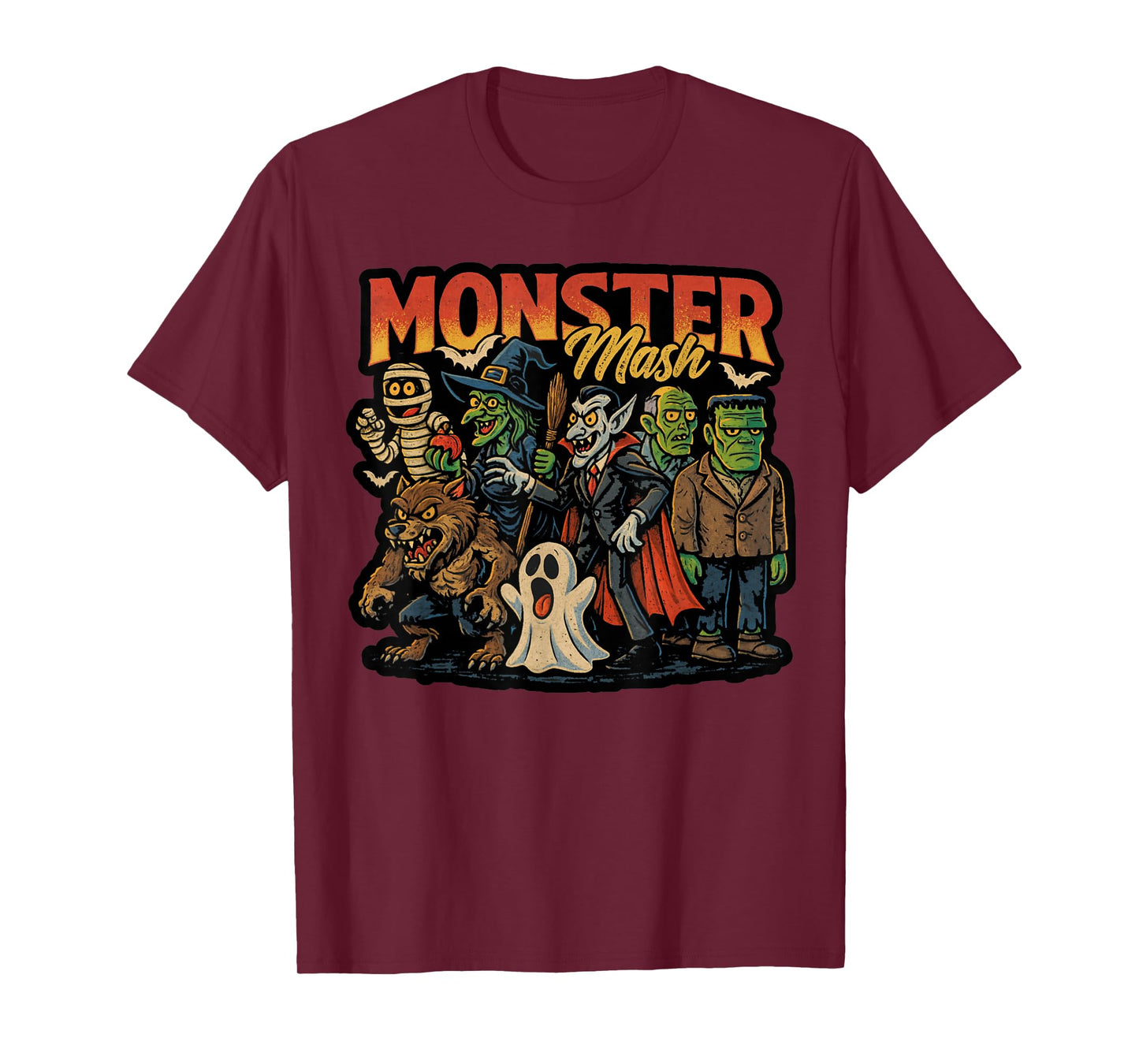 Retro Scary Monster Mash-Inspired T-Shirt