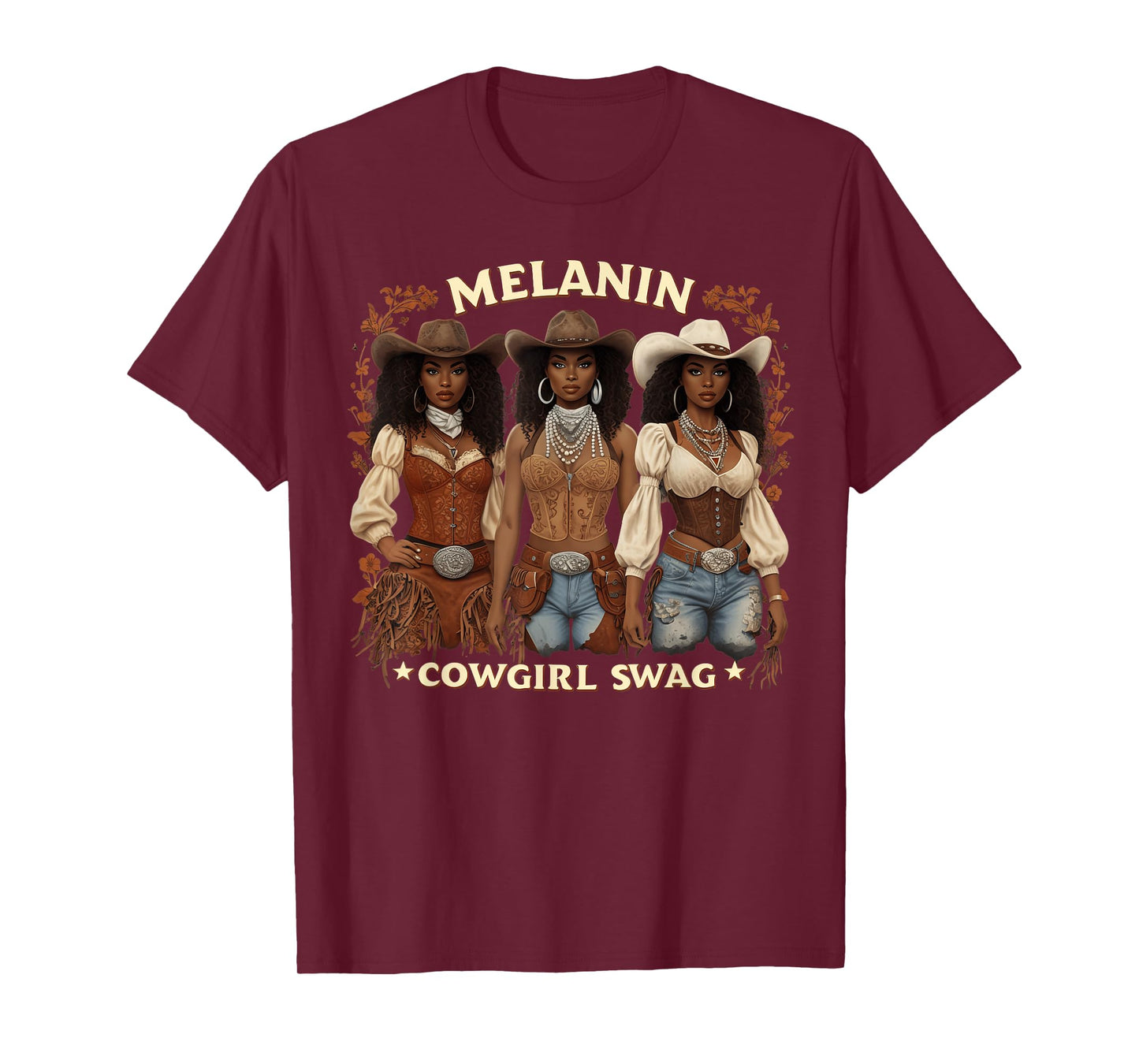 Cowgirl Shirt for Women African Tee Melanin Cow Girl Outfit T-Shirt