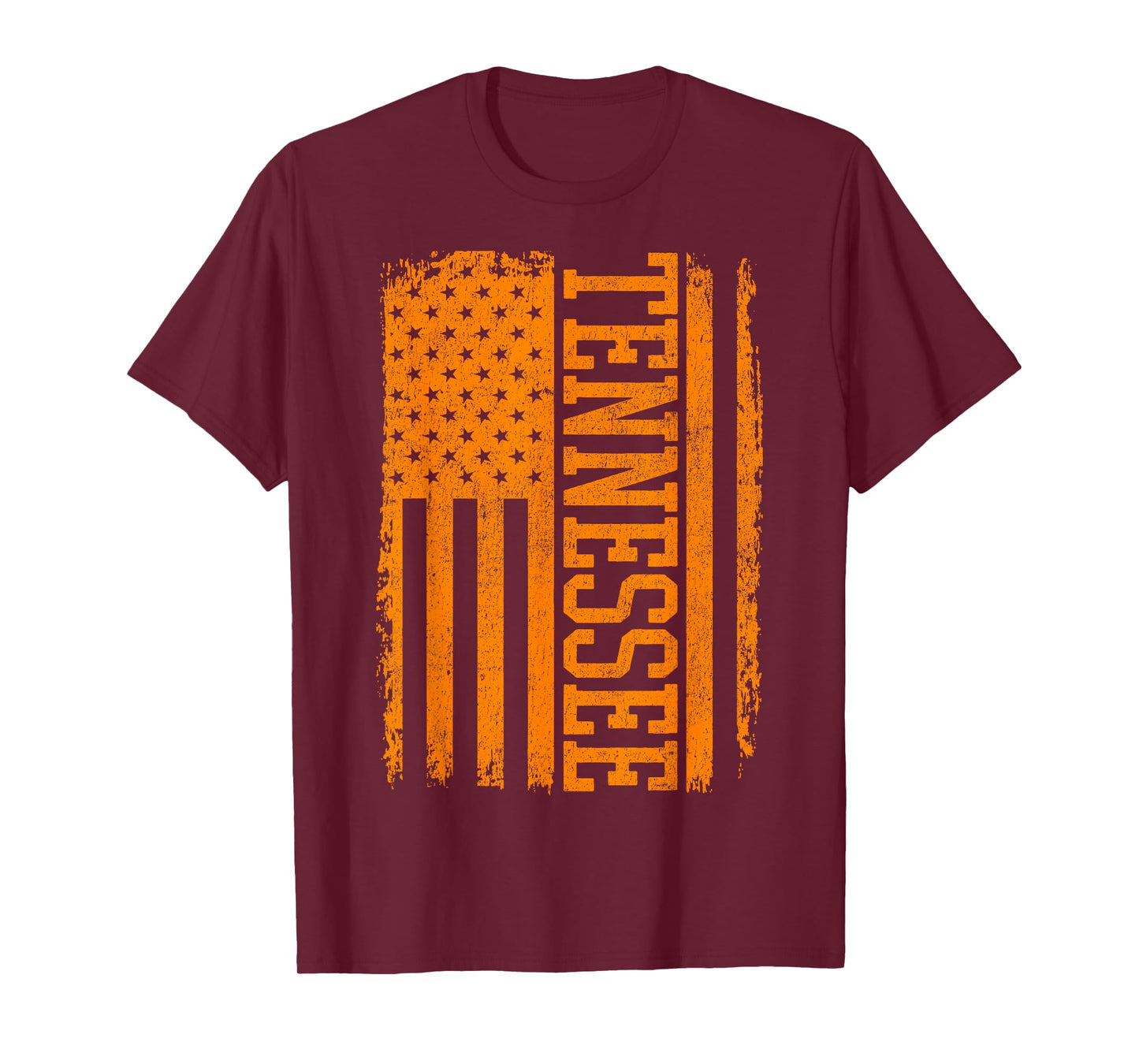 Classic TN Orange Print Retro Varsity Vintage Tennessee T-Shirt