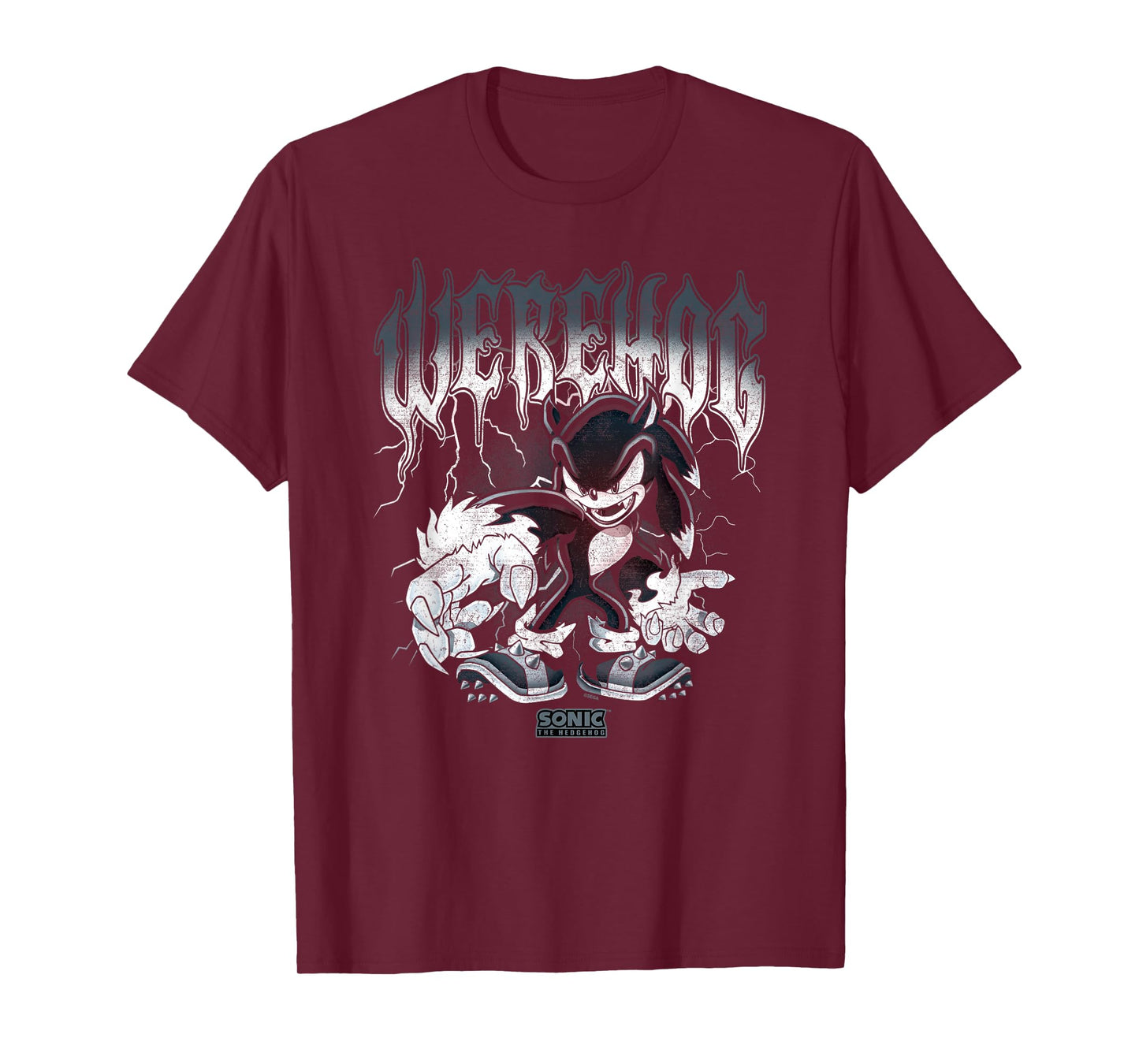 Sonic The Hedgehog Halloween Werehog Distressed Poster T-Shirt