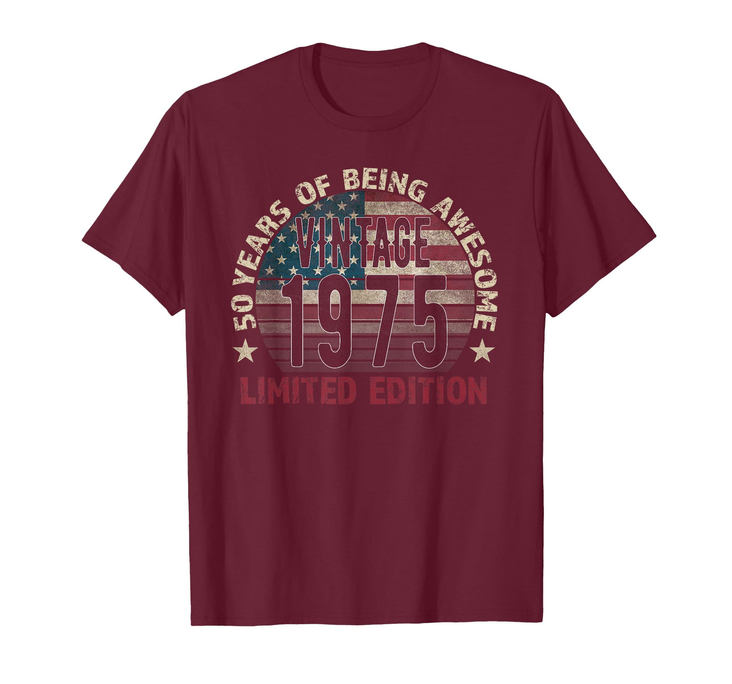 50th Birthday Gift men Vintage born 1975 turning 50 Year Old T-Shirt