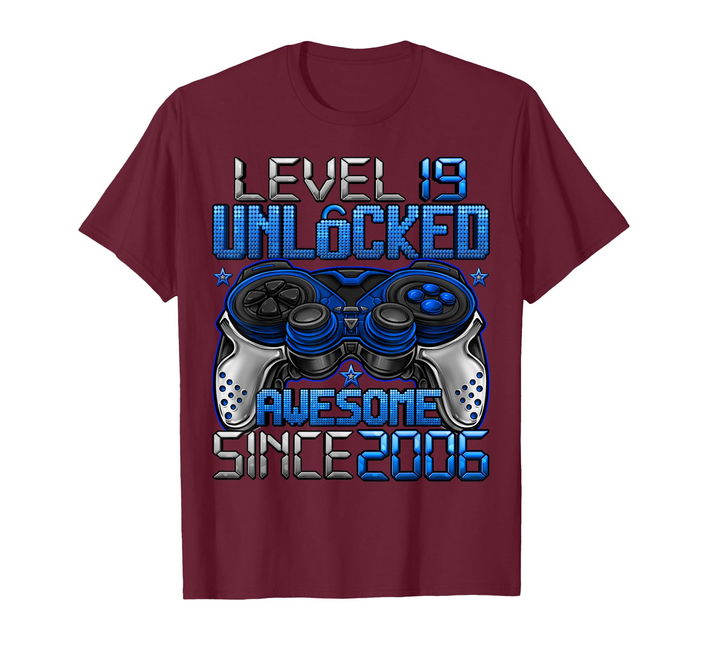 Level 19 Unlocked 19 Year Old Gifts Boys 19th Birthday Boy T-Shirt