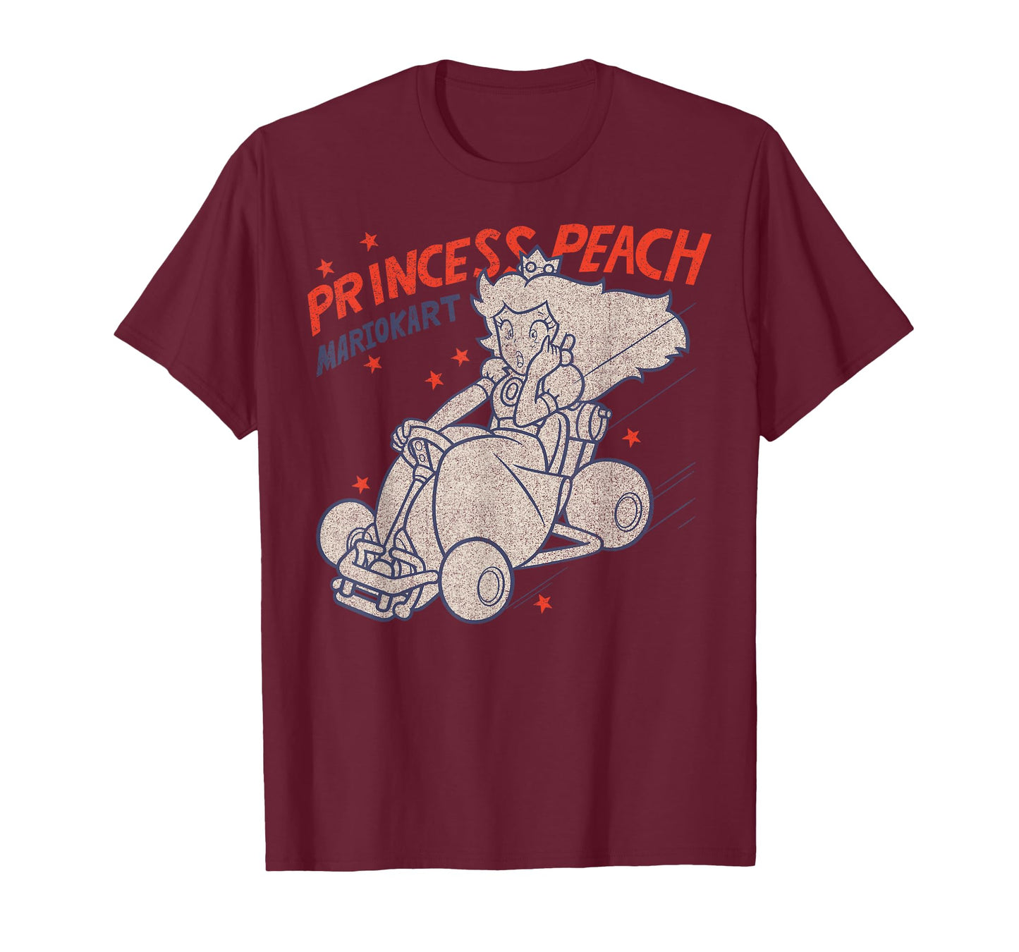 Mario Kart Princess Peach Surprised Outlined Poster T-Shirt