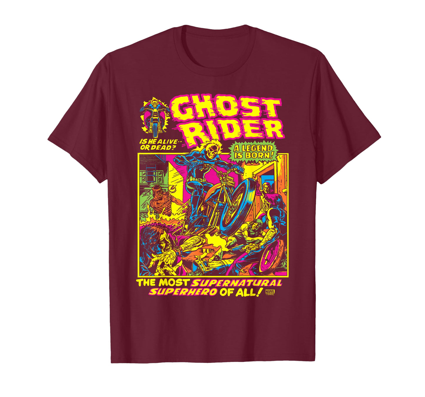 Ghost Rider - Black Light T-Shirt