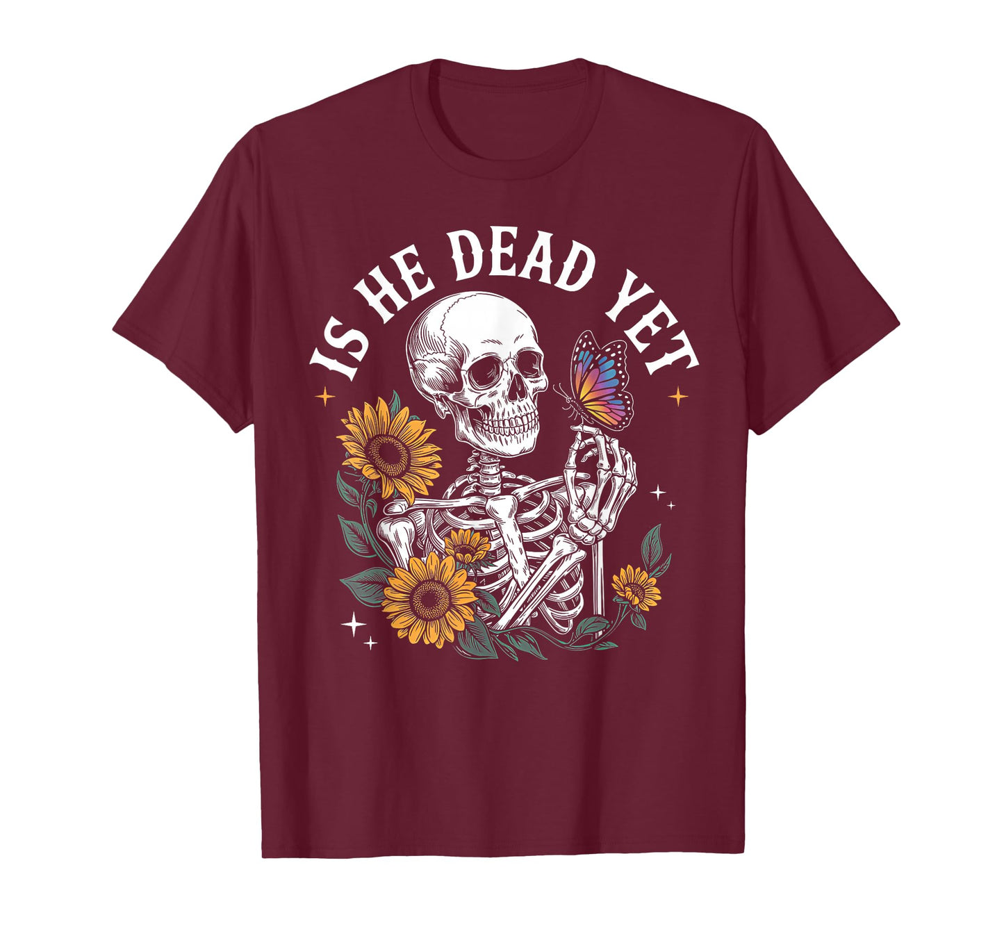 Is-He-Vintage-Dead-Yet Cool Design Skeleton Men Women T-Shirt