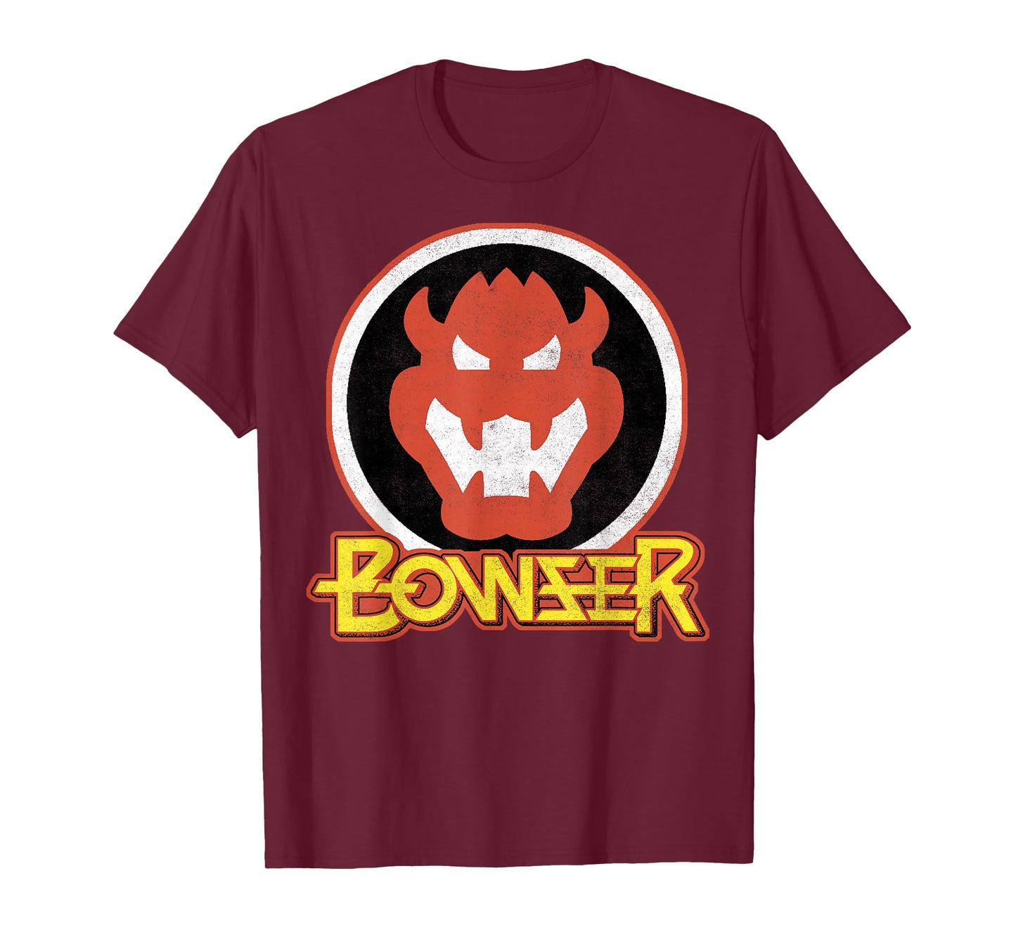 Super Mario Bowser Retro Portrait Graphic T-Shirt T-Shirt