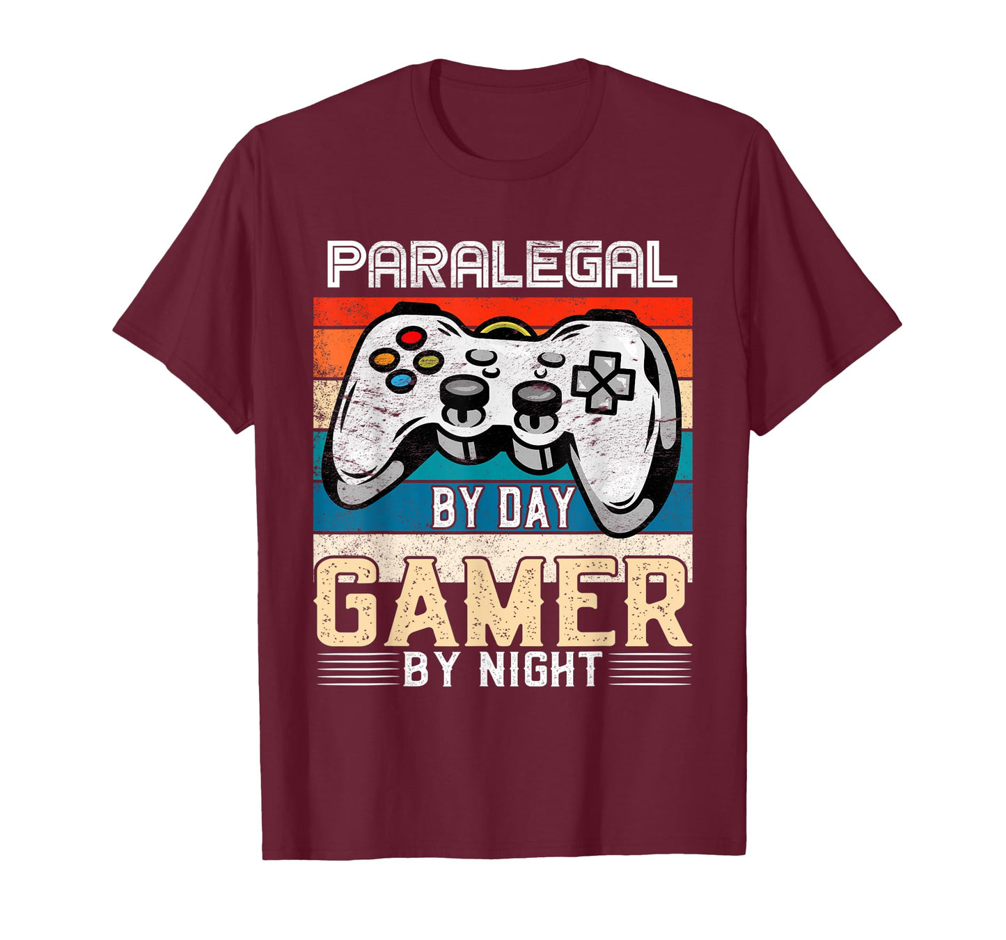 Paralegal by day gamer by night video gaming fans Retro T-Shirt