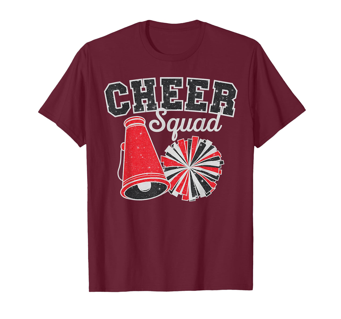 Cheer Squad Funny Cheerleader Cheerleading Red Women Girl T-Shirt