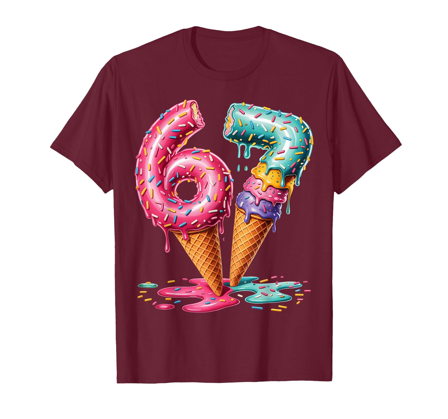 Baseball Drip Ice Cream 67 T-Shirt