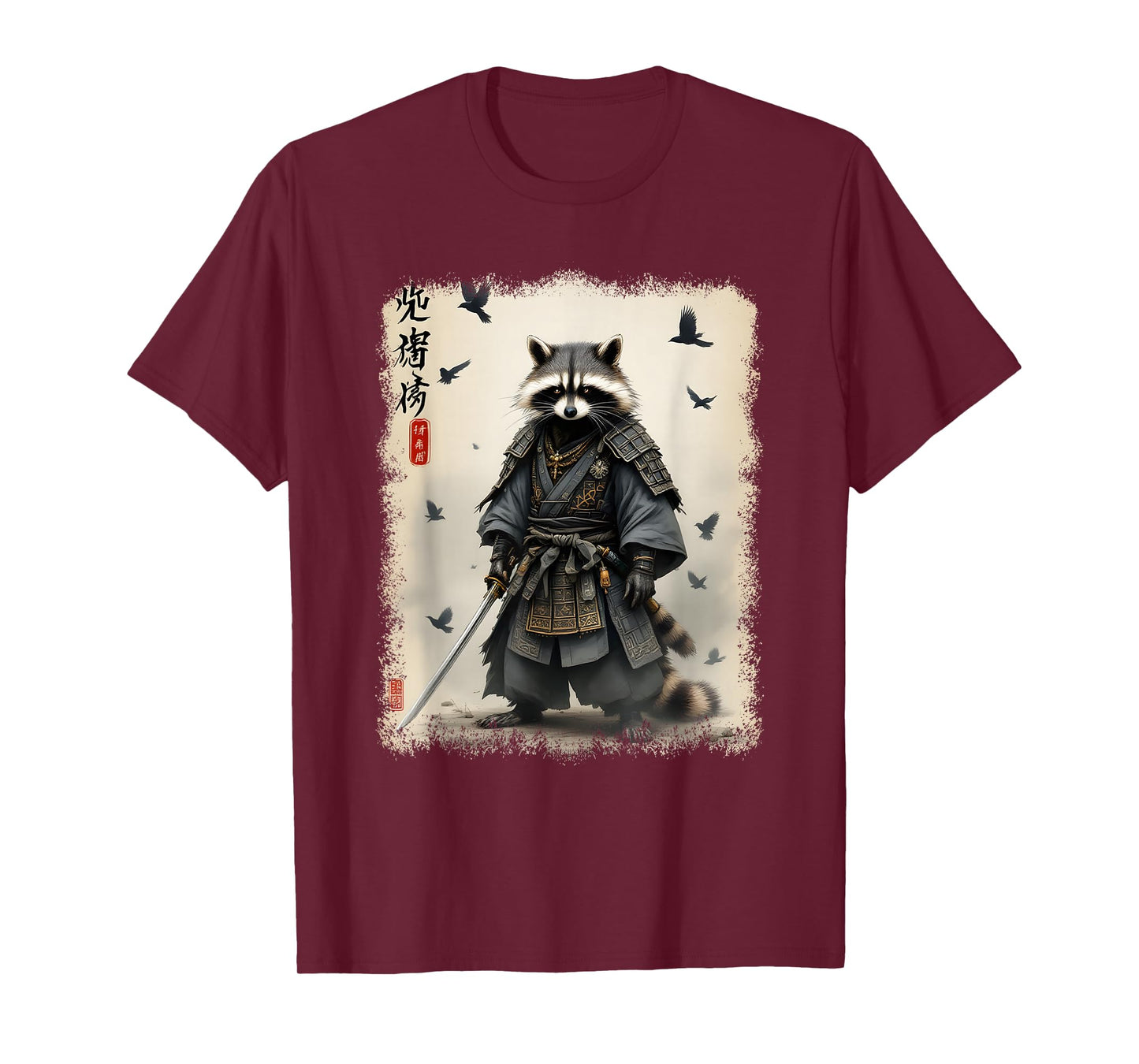 Samurai Raccoon, Japanese Warrior & Art | Vintage Anime T-Shirt