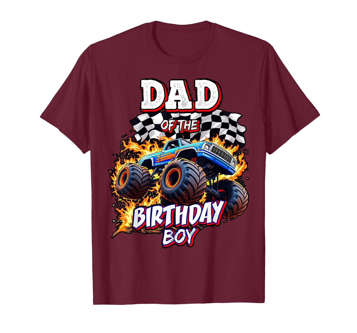 Dad of the Birthday Boy Monster Truck Birthday Novelty T-Shirt