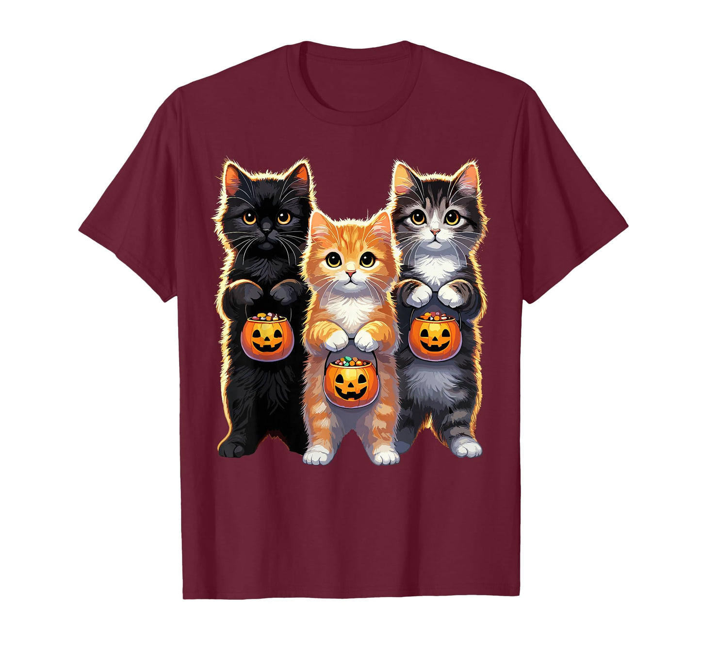 Halloween Cat Pumpkin Cute Cats T-Shirt