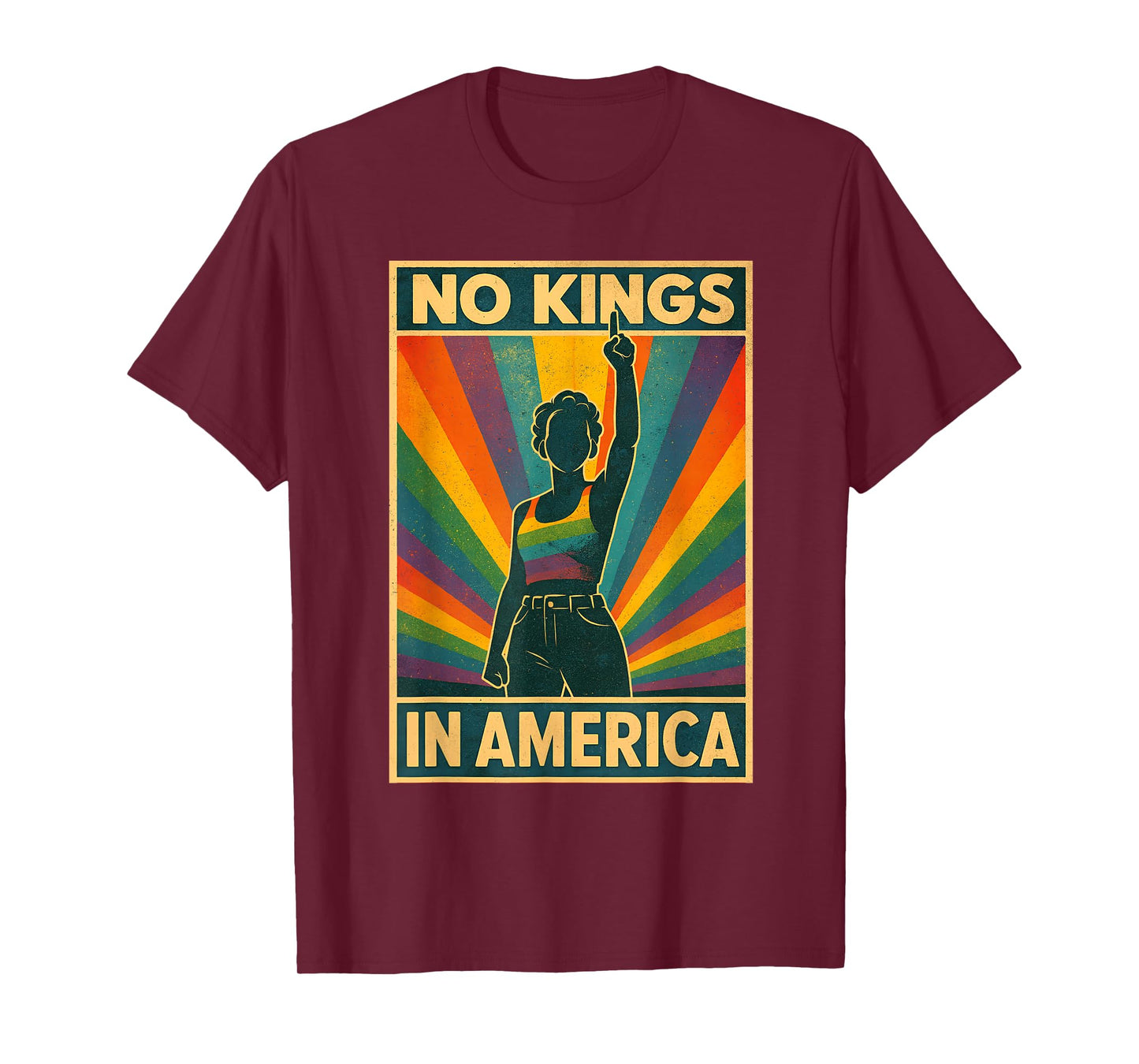 No Kings Retro Patriotic LGBT T-Shirt