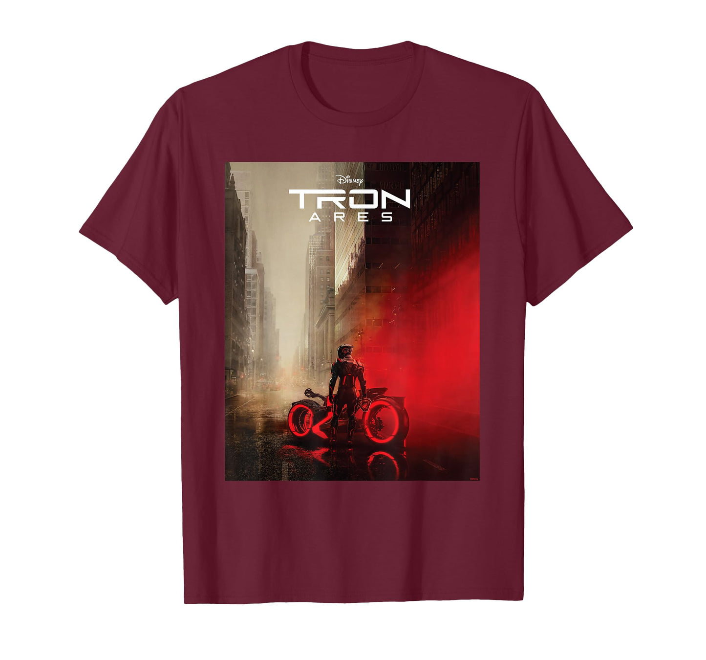 Disney TRON: Ares Lightcycle City Official Movie Poster Art T-Shirt
