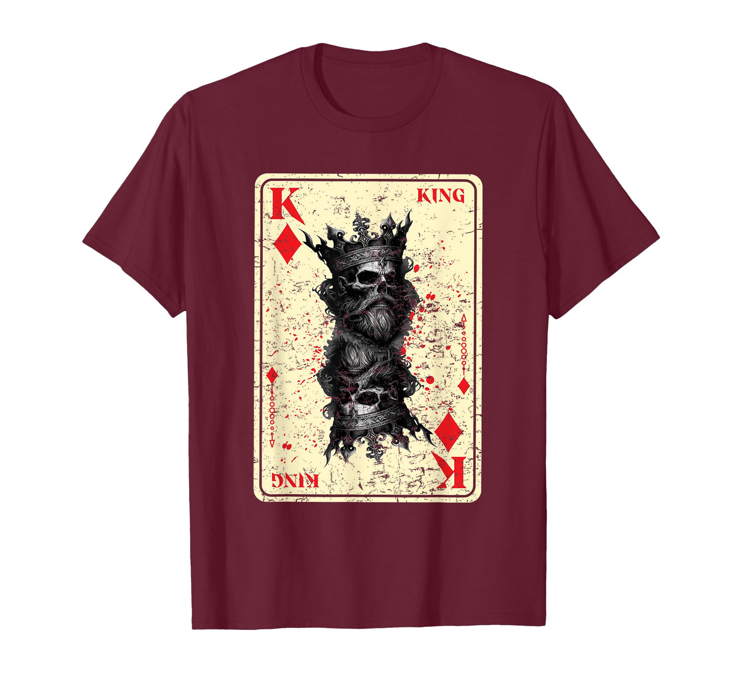 Gothic Card Game Halloween Scary Horror King of Diamonds T-Shirt