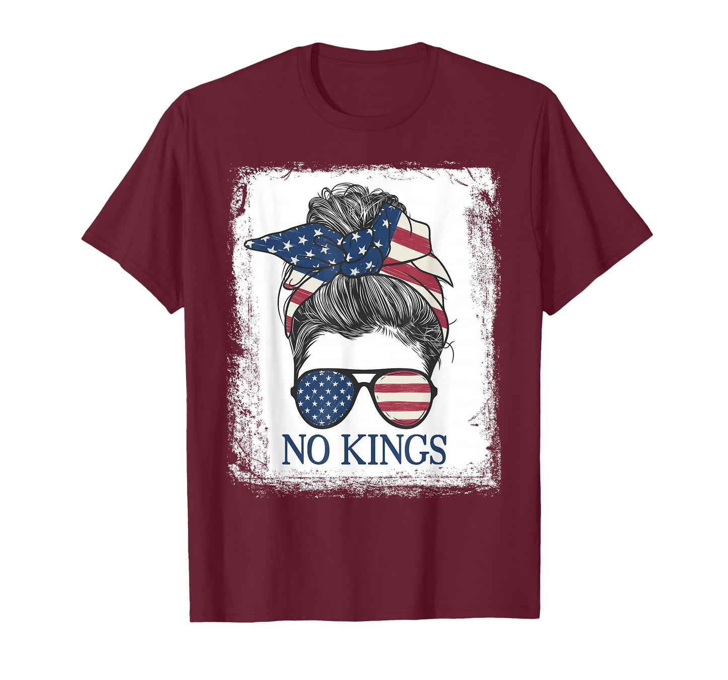 No Kings Protest Tee Rosie USA Flag No Kings T-Shirt