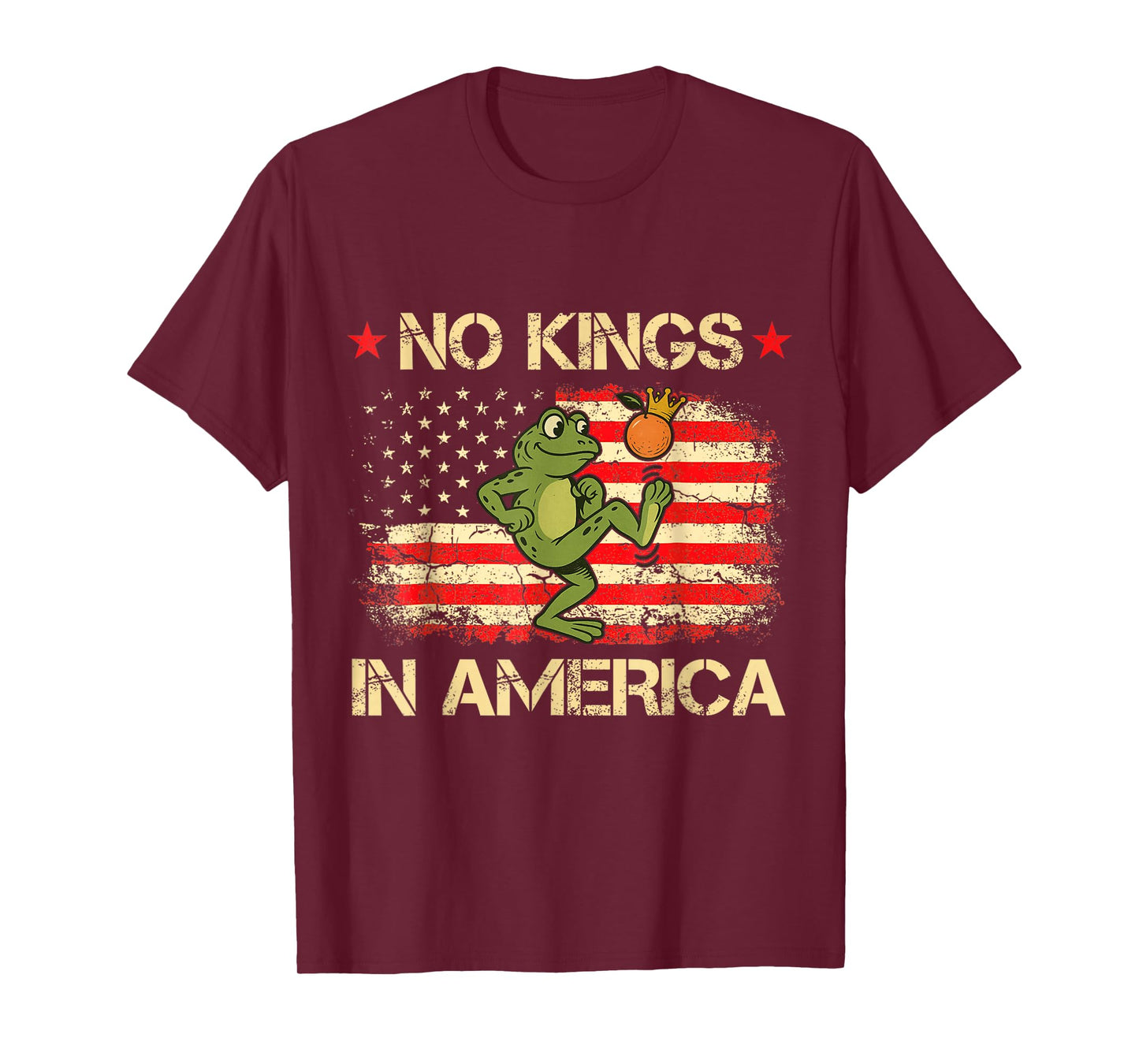 Frogs Resist No King in America Patriotic Frog Protest T-Shirt