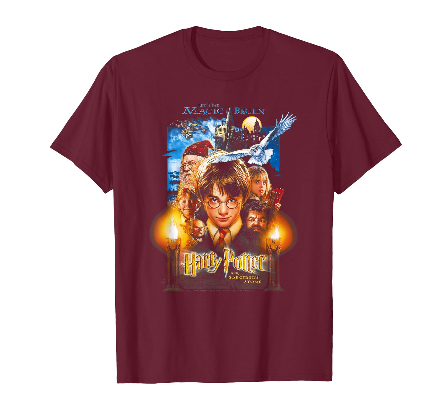 Harry Potter Black Movie Poster T-Shirt, Adult, Women, Short Sleeve, T-Shirt, Small