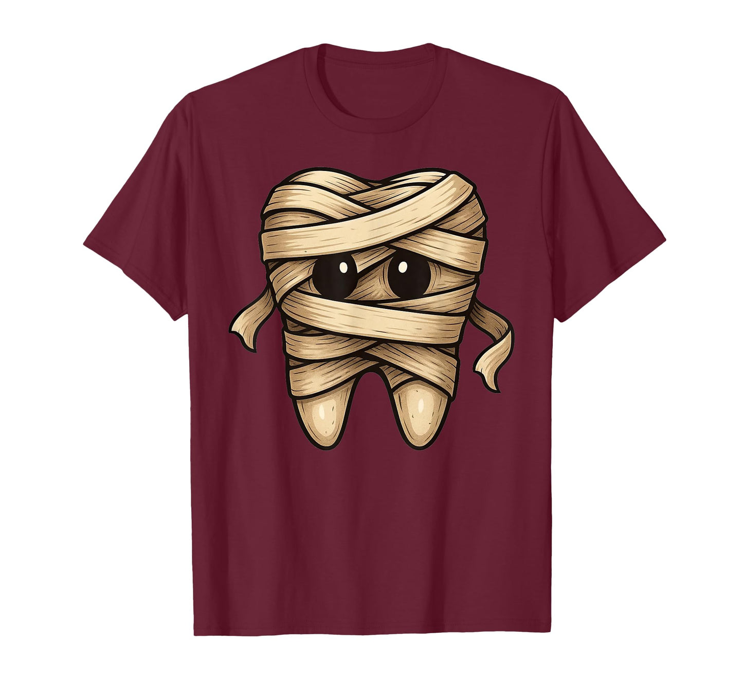 Cute Mummy Tooth Dentist Spooky Halloween Dentistry T-Shirt