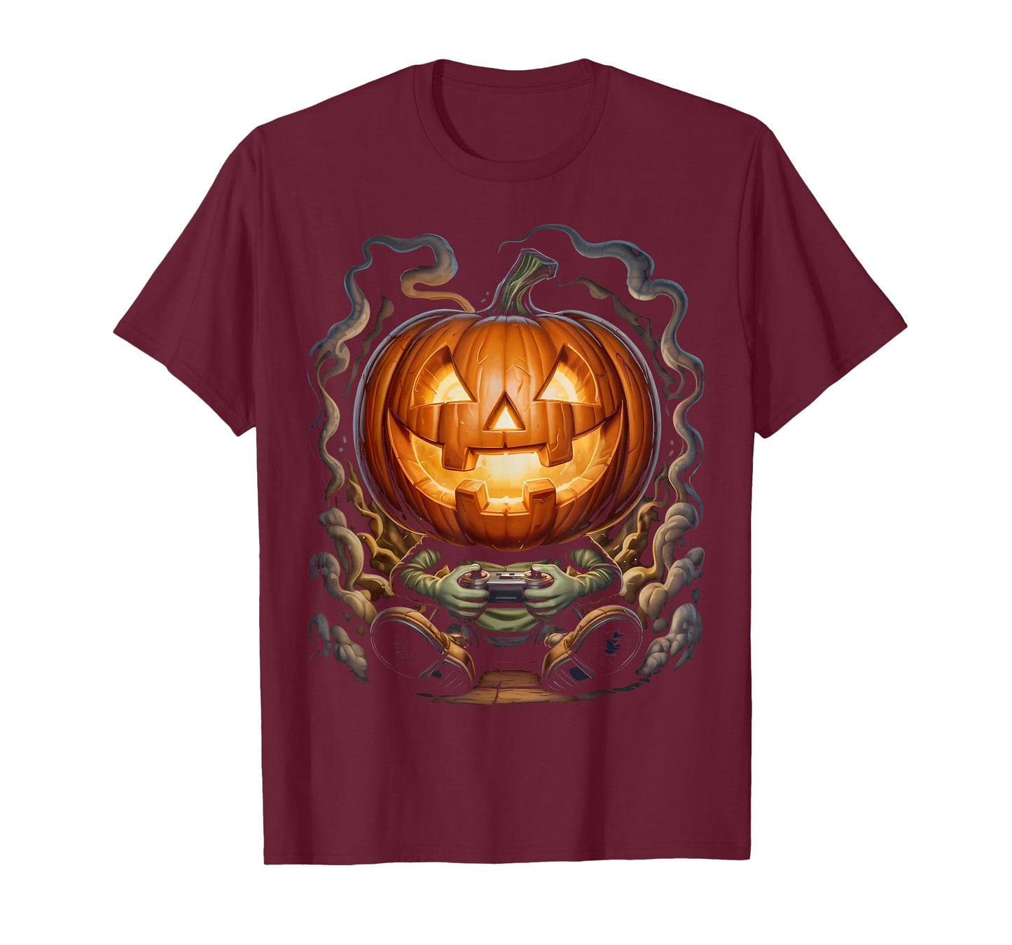 Halloween Pumpkin Gamer for Boys and Girls Spooky Gaming T-Shirt