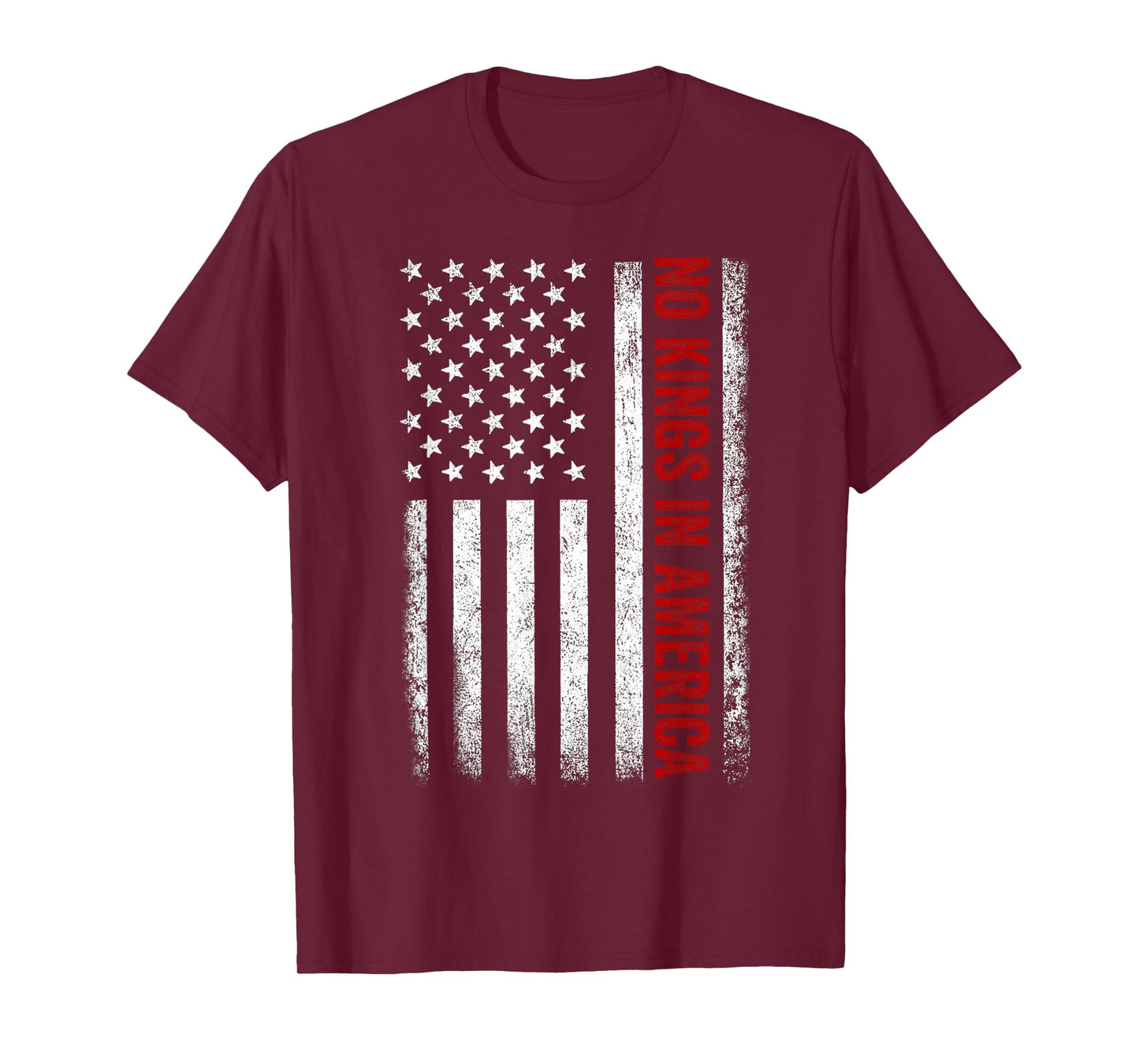 No Kings in America Vintage Patriotic No Kings T-Shirt