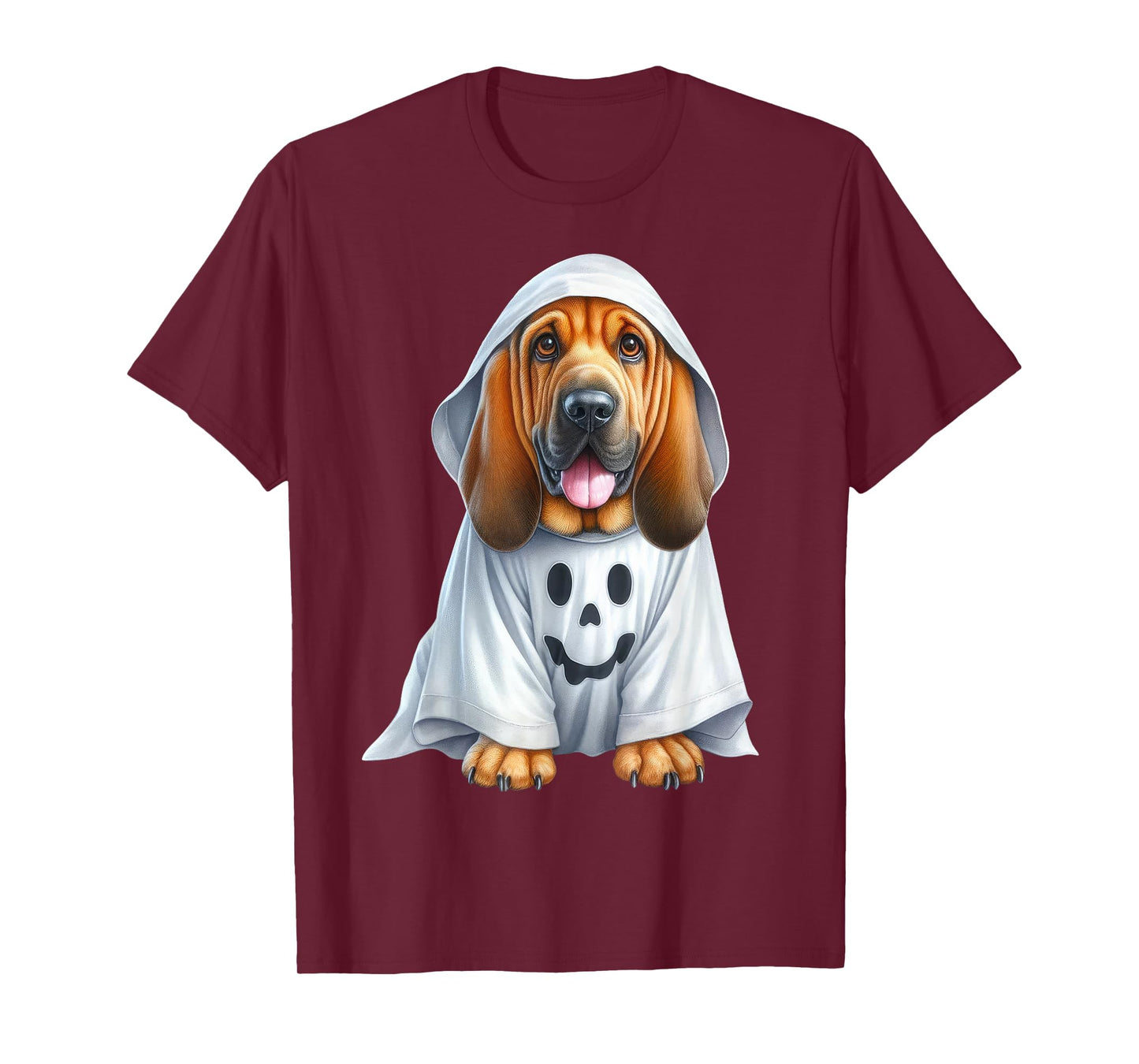 Funny Ghost Bloodhound Dog Lover Halloween Costume Men Women T-Shirt
