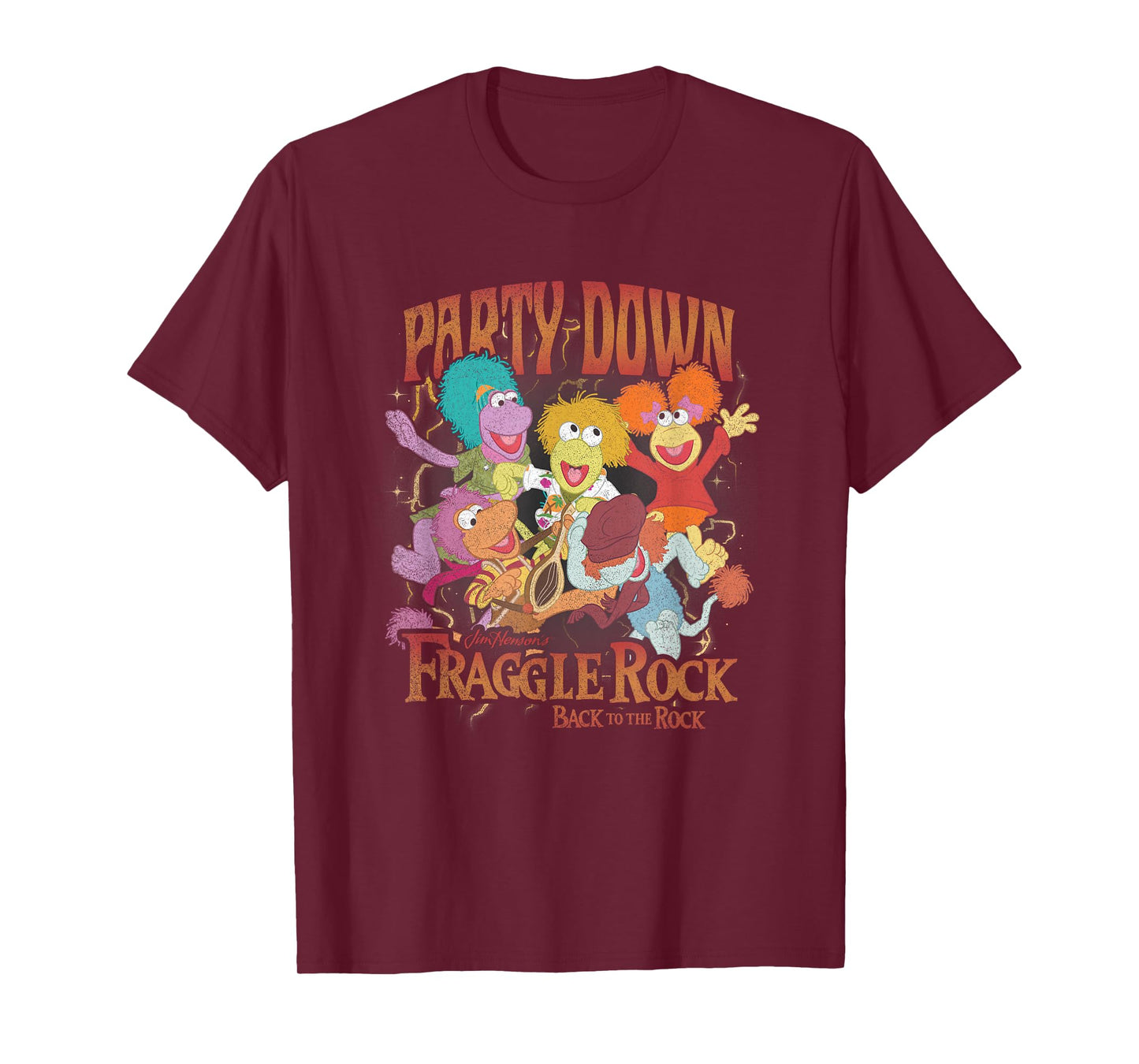 Fraggle Rock Party Down Back To The Rock Vintage Big Poster T-Shirt