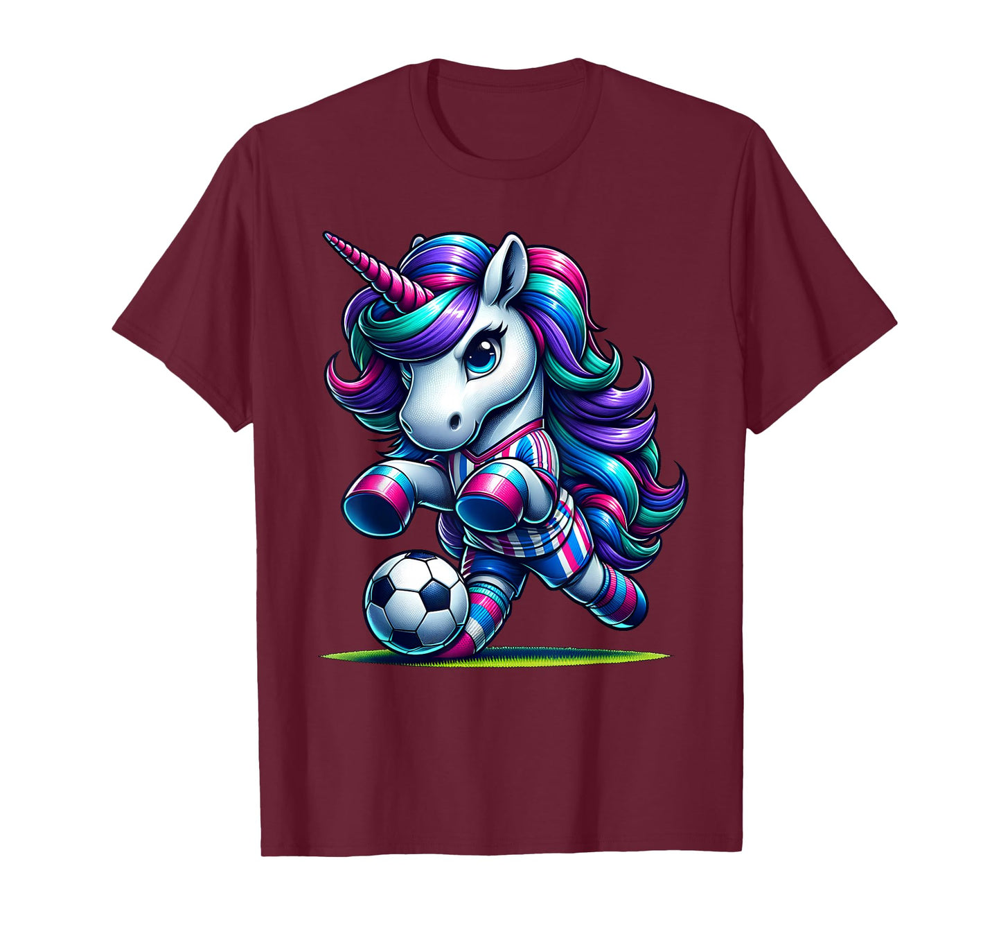Unicorn Soccer Team Player T-Shirt