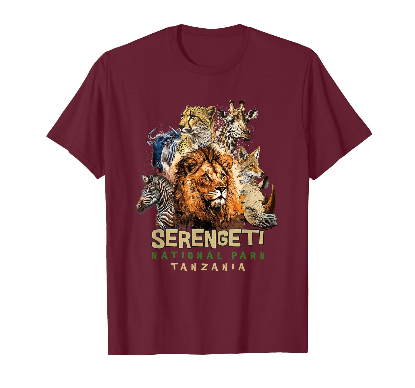 Animals in African Serengeti National Park Safari Tanzania T-Shirt