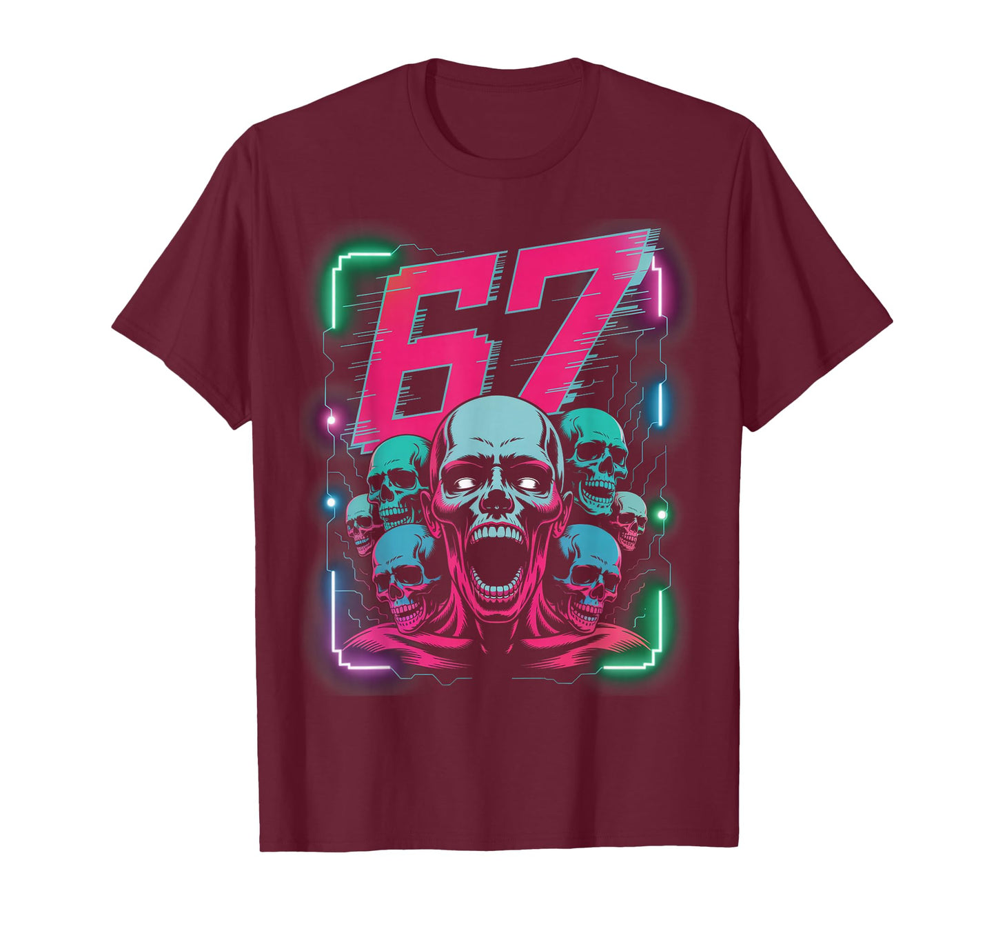 67 Halloween SCP Horror Face Scary Costume Shirt Horror 6 7 T-Shirt