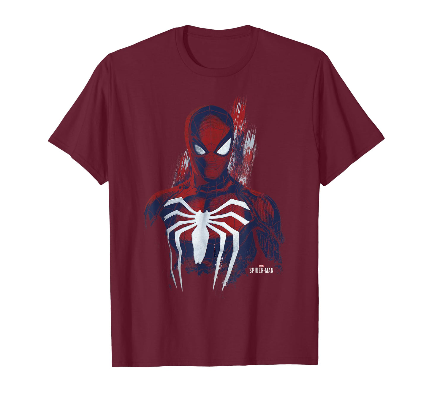 Marvel Spider-Man Game Paint Portrait T-Shirt