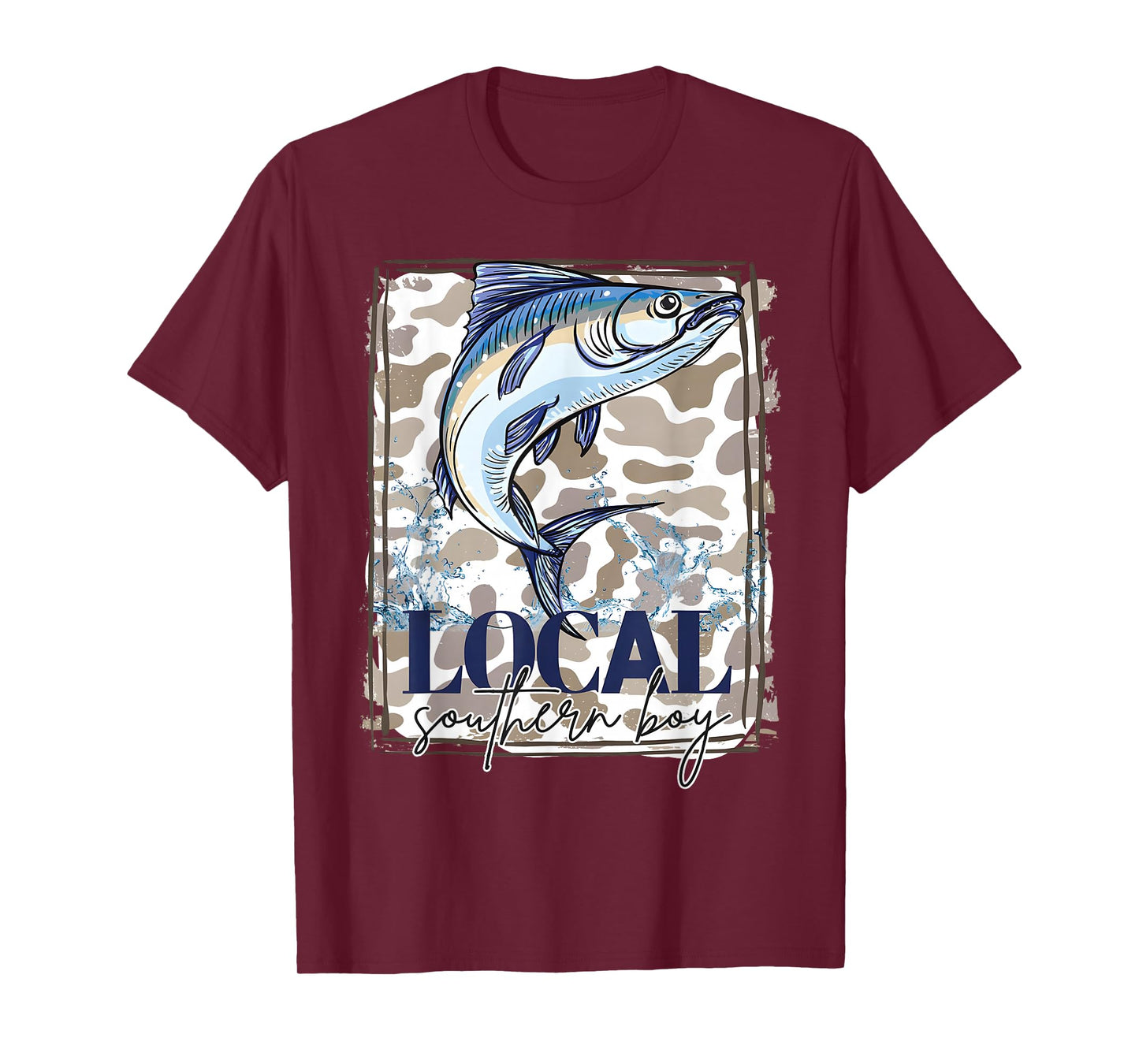 Local Southern Boy Fishing Camouflage Old Camo T-Shirt