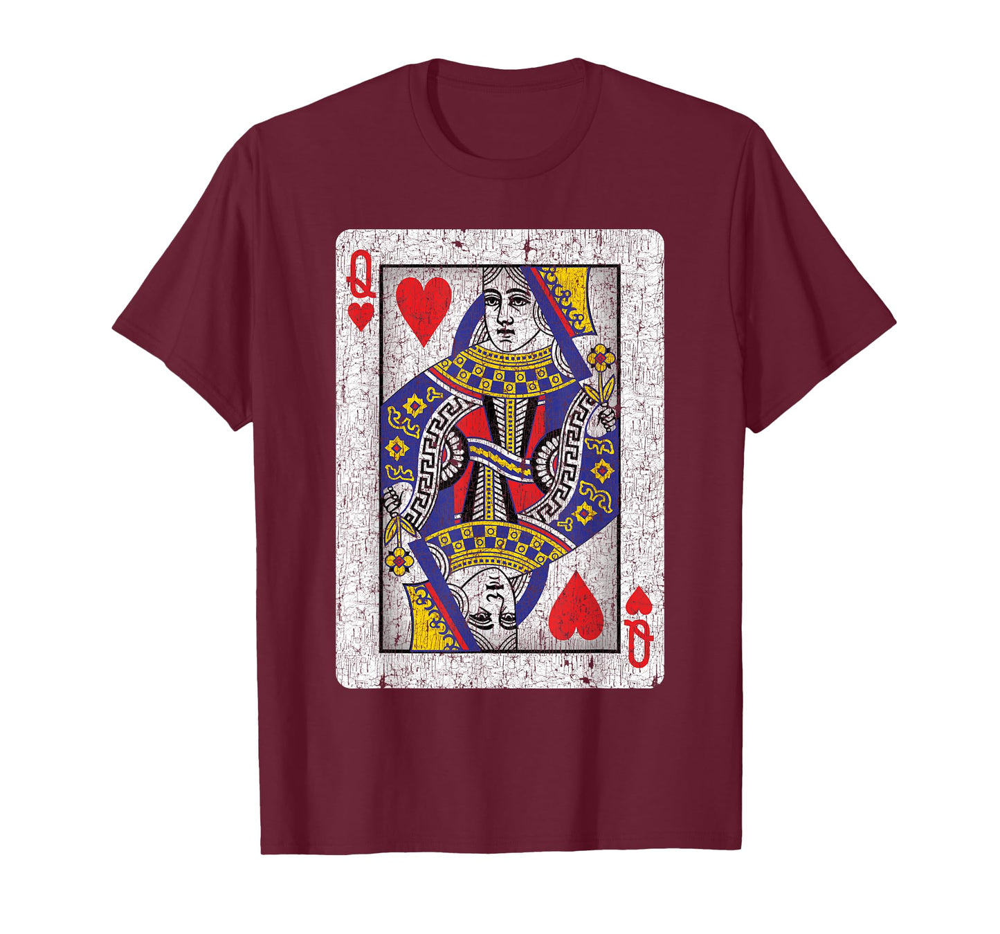 Queen of Hearts Card - Poker, Bridge Player, Costume T-Shirt