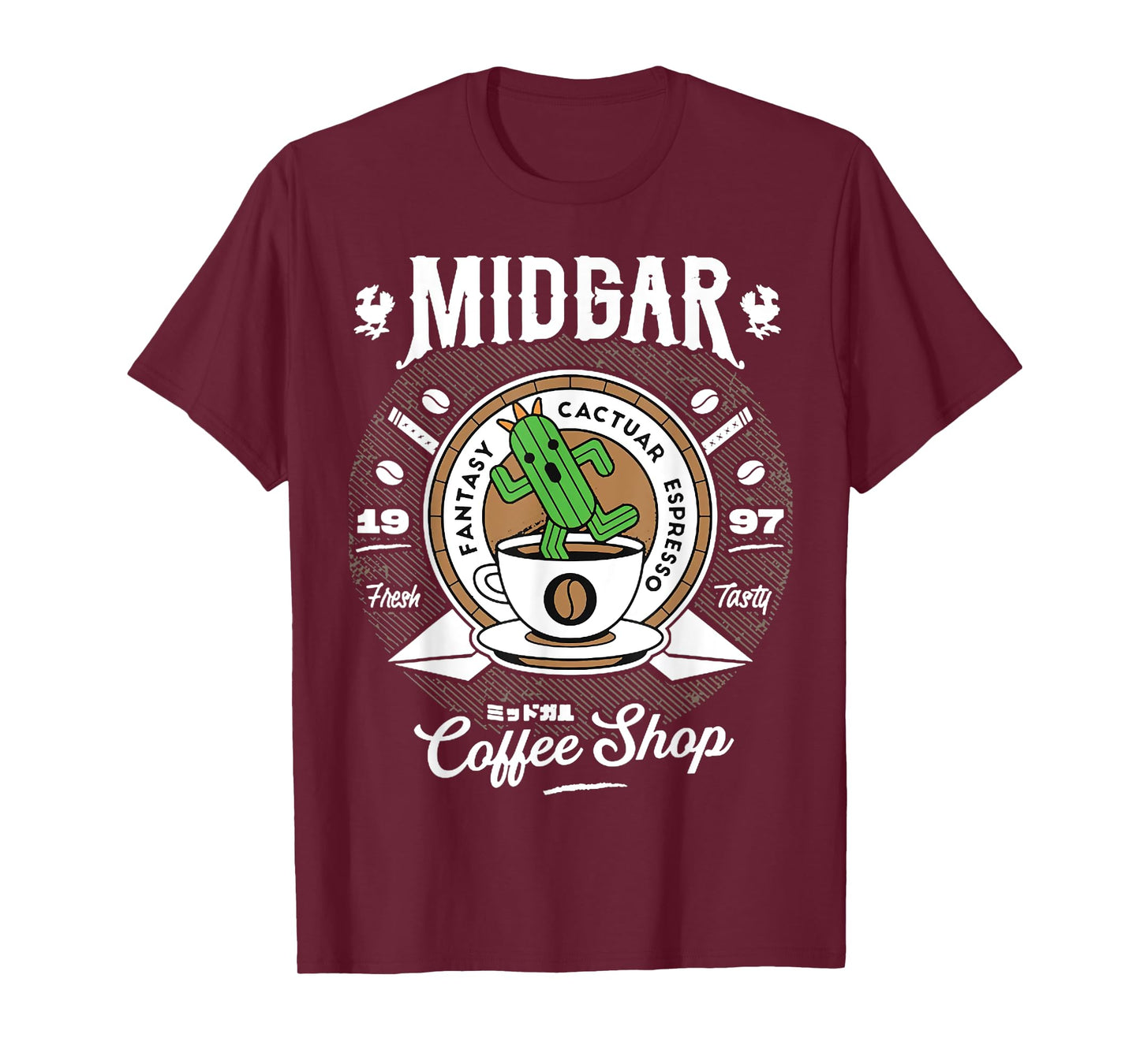 Midgar Fantasy Cactuar Espresso T-Shirt