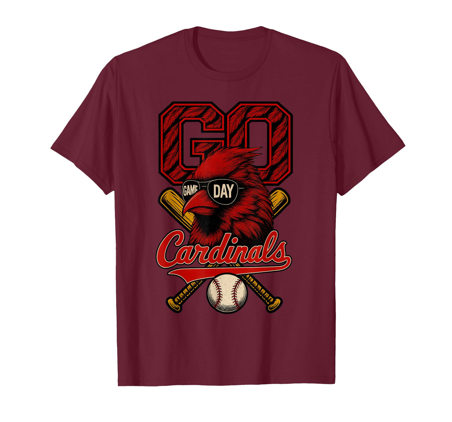 Retro Go Cardinals Game Day Gifts for Men Women Kid Boy Girl T-Shirt
