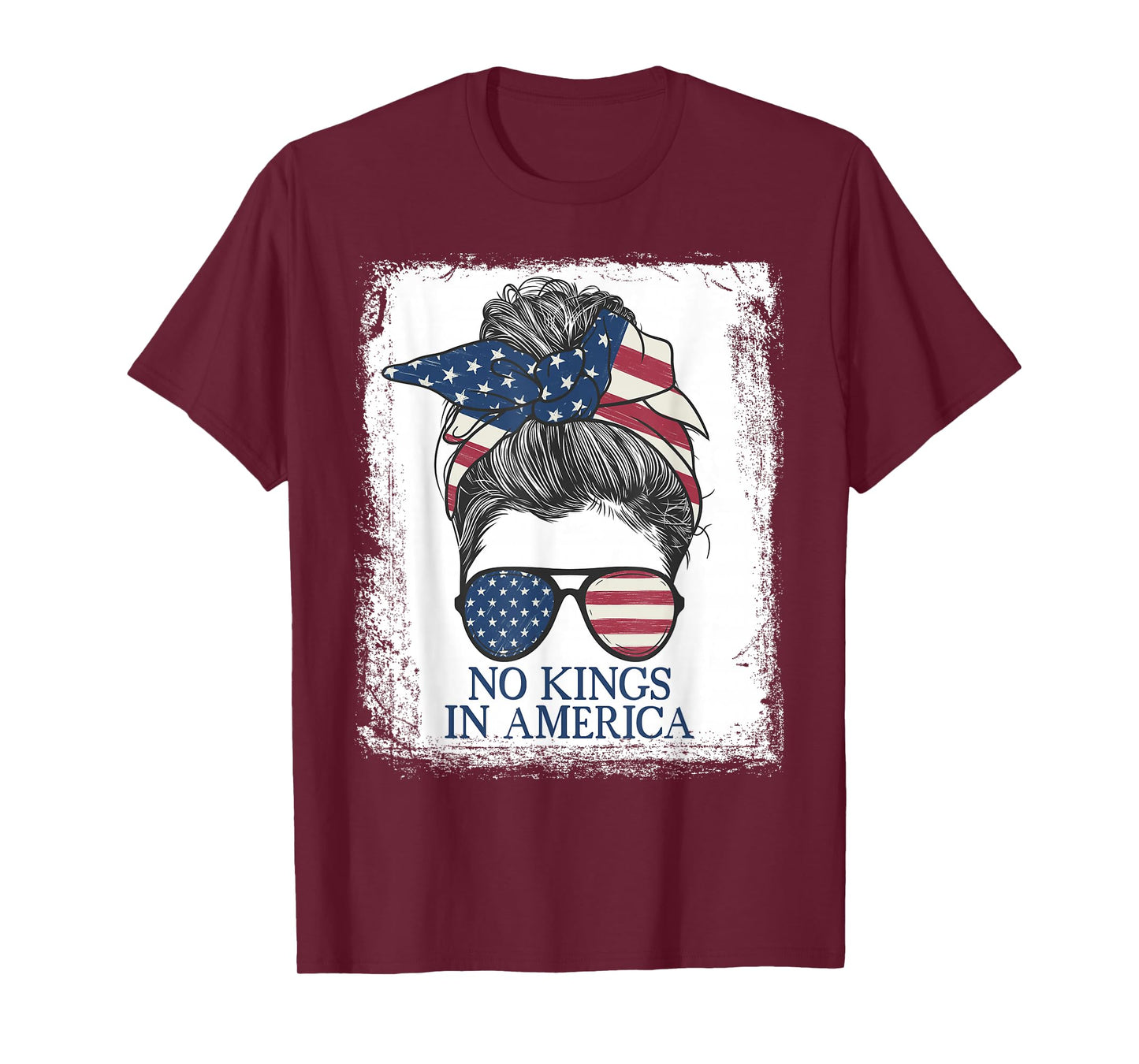 No Kings Tee Rosie USA Flag No King in America T-Shirt