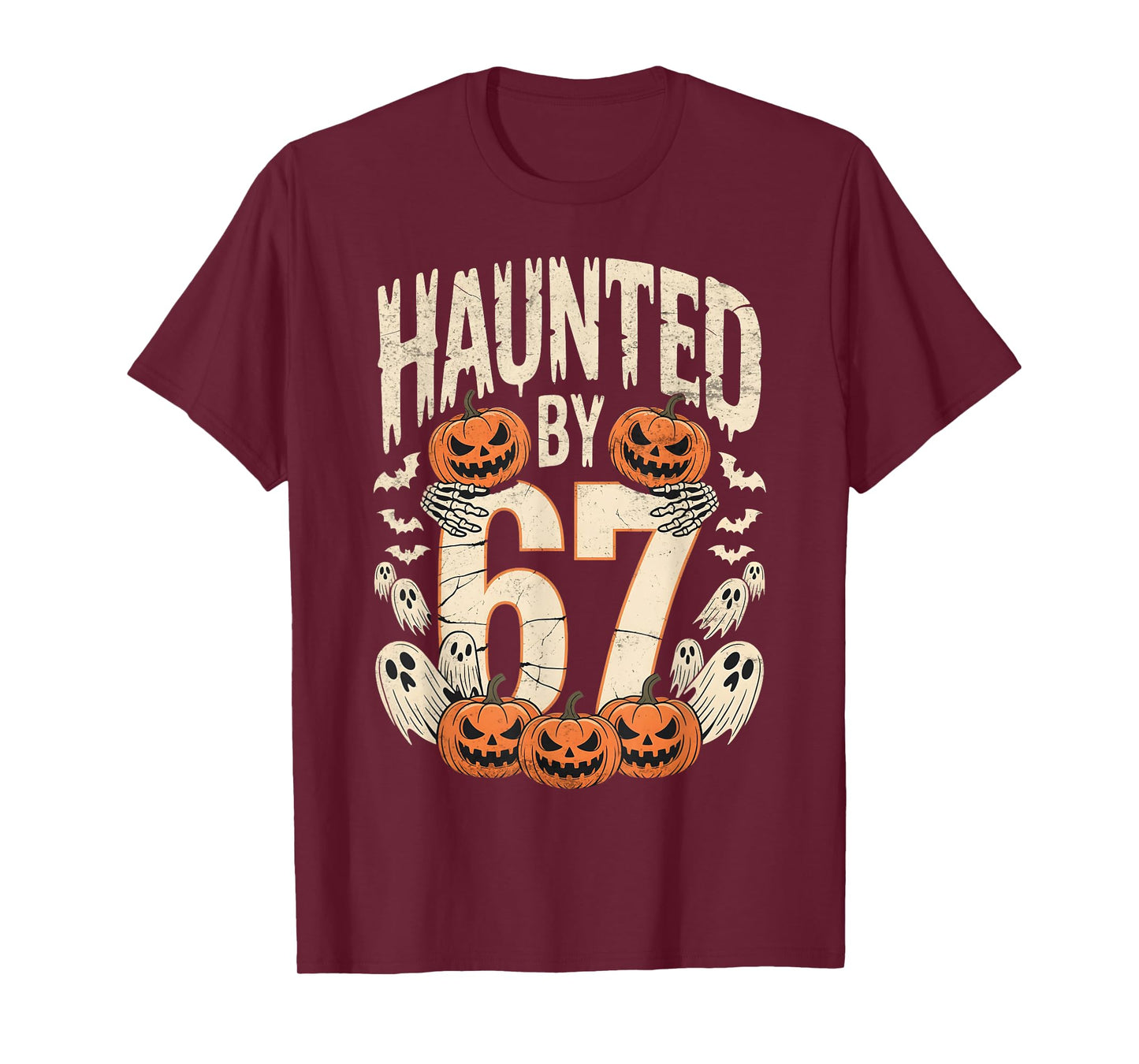 Haunted by 67 Six Seven Halloween T-Shirt