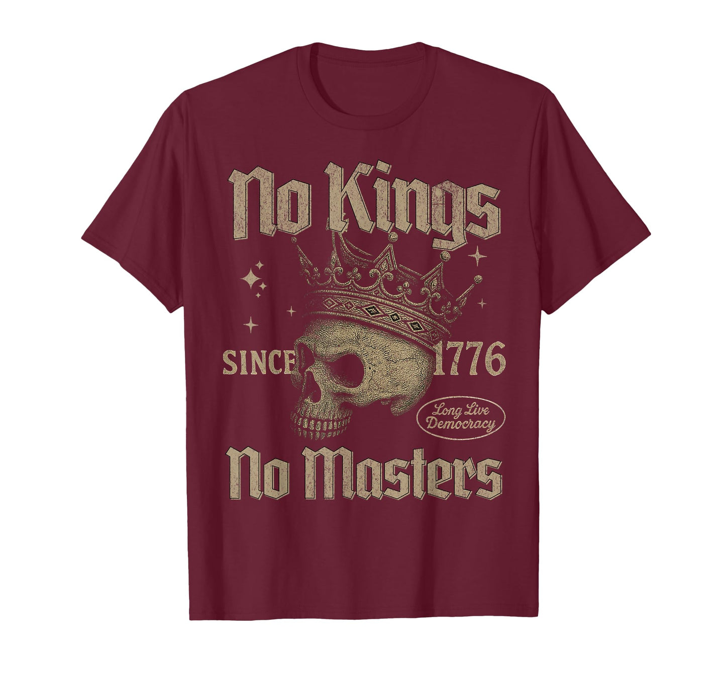 Retro No Kings Masters Since 1776 Crown No Kings October 18 T-Shirt