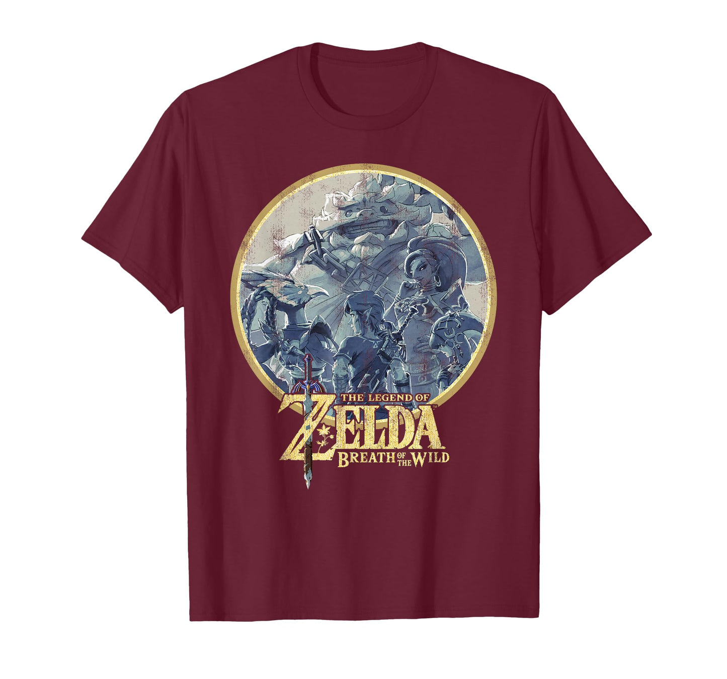 Nintendo Zelda Breath Of The Wild Rock Badge Graphic T-Shirt T-Shirt