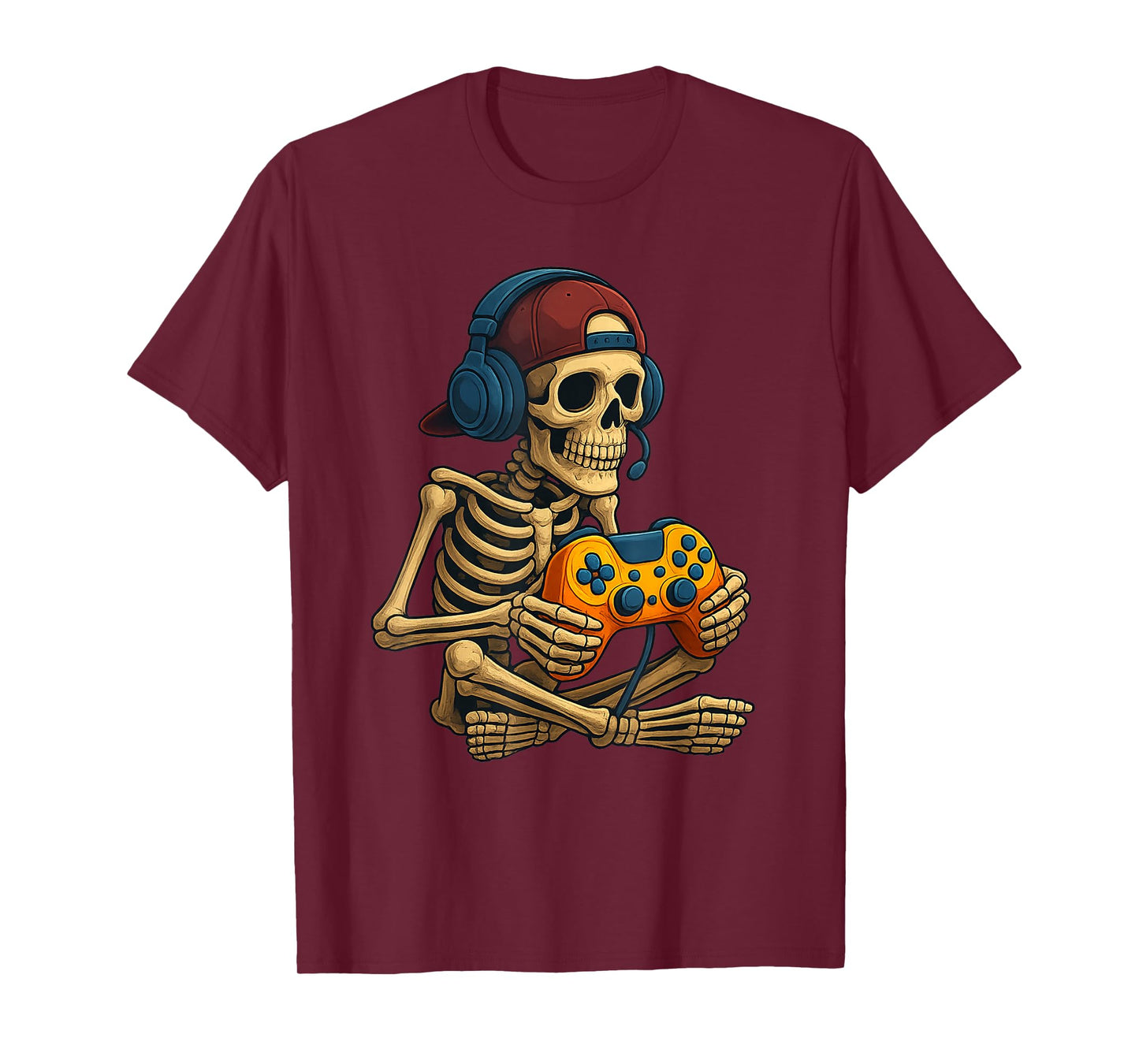 Gamer Halloween – Video Game Skeleton with Controller T-Shirt