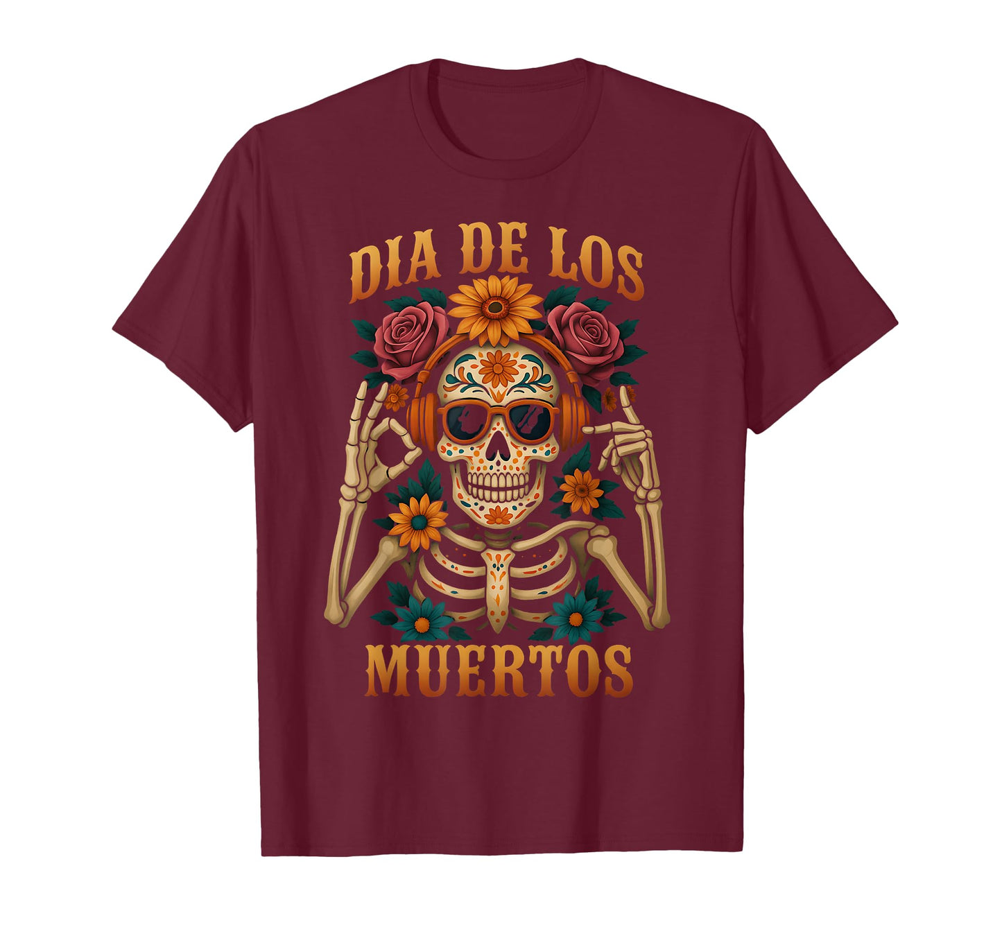 HUGvyn Dia De Los Muertos Sugar Skull Six Seven Meme 6 7 Kid T-Shirt