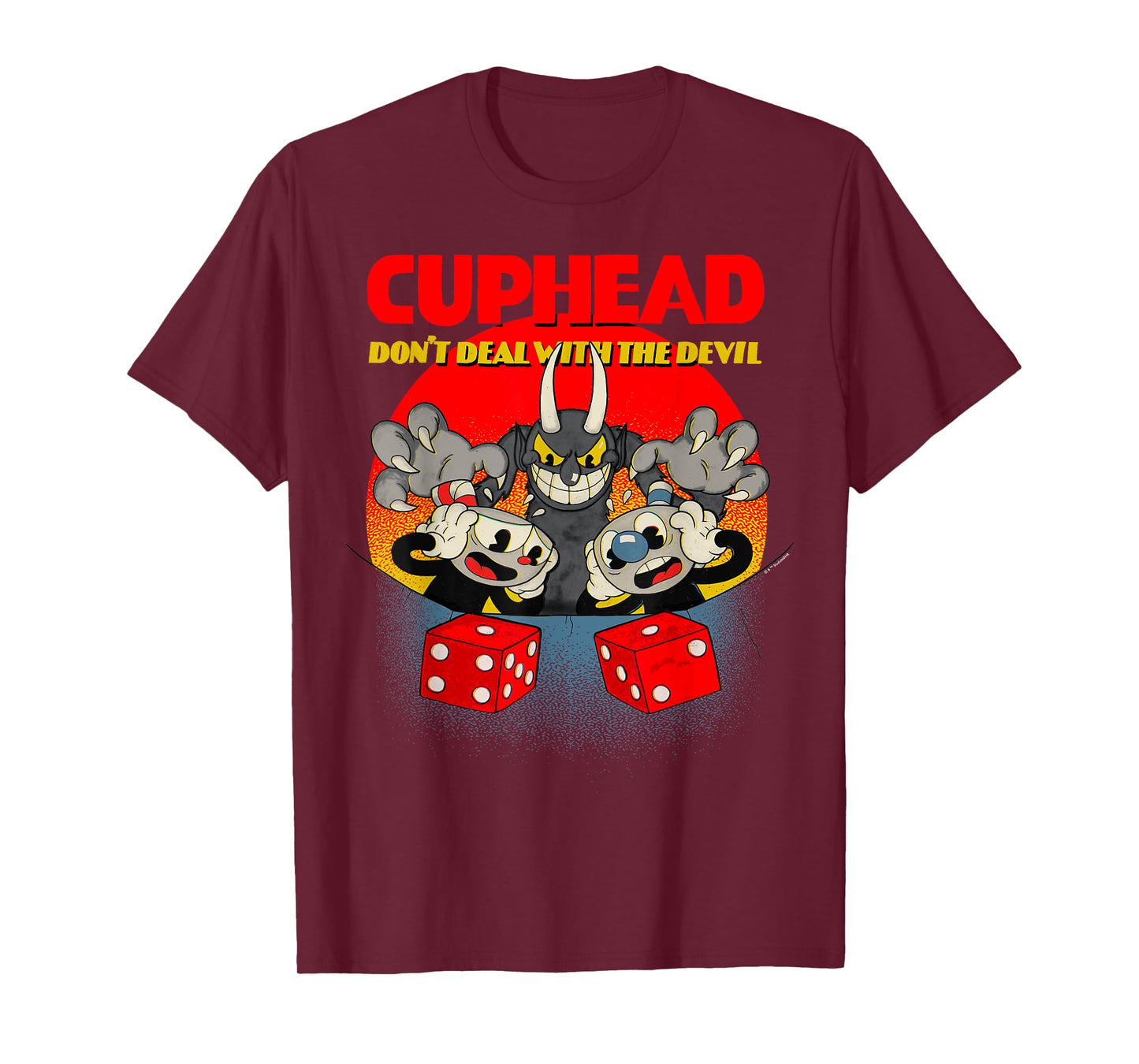 Cuphead And Mugman Devil's Dice Video Game T-Shirt