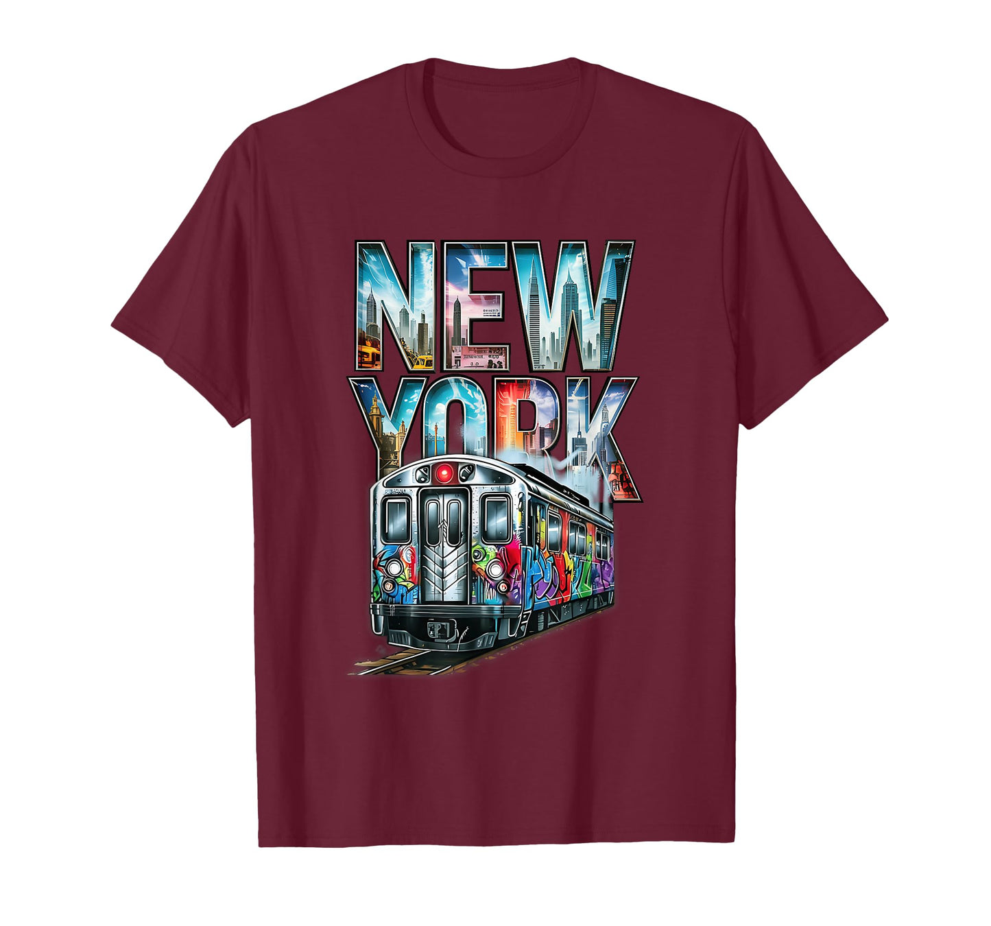 New York Train Graffiti Style Nyc Subway Car Street Hip Hop T-Shirt