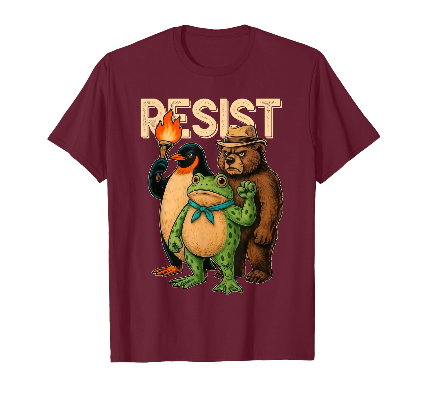 Resist Frog Portland Frog Protest for Men Women T-Shirt