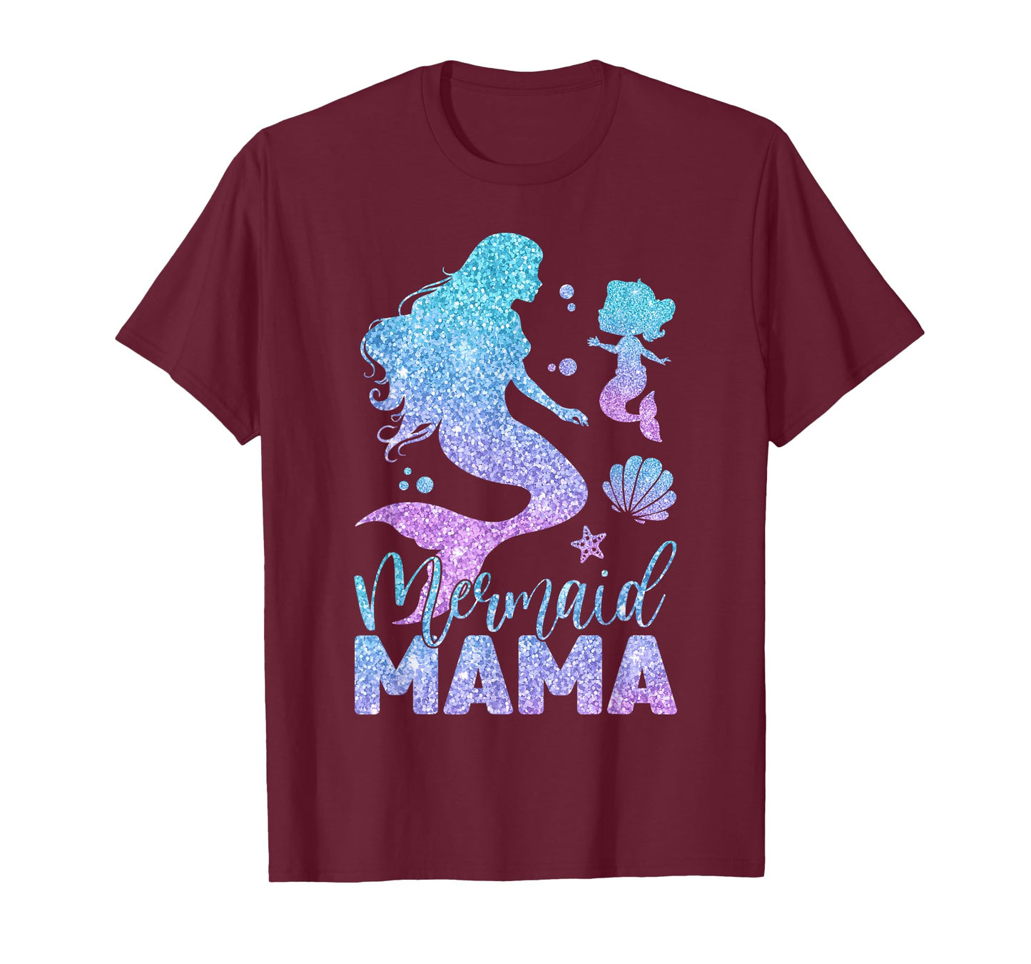 Cute Mermaid Mama Mermaid Mom Mommy Happy Mothers Day Women T-Shirt