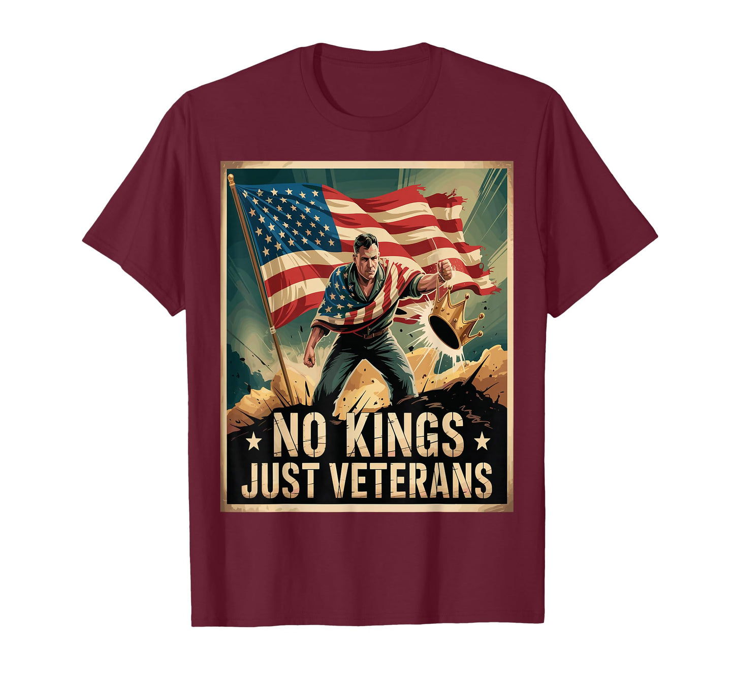No Kings Just Veterans Political Tee Men Women T-Shirt