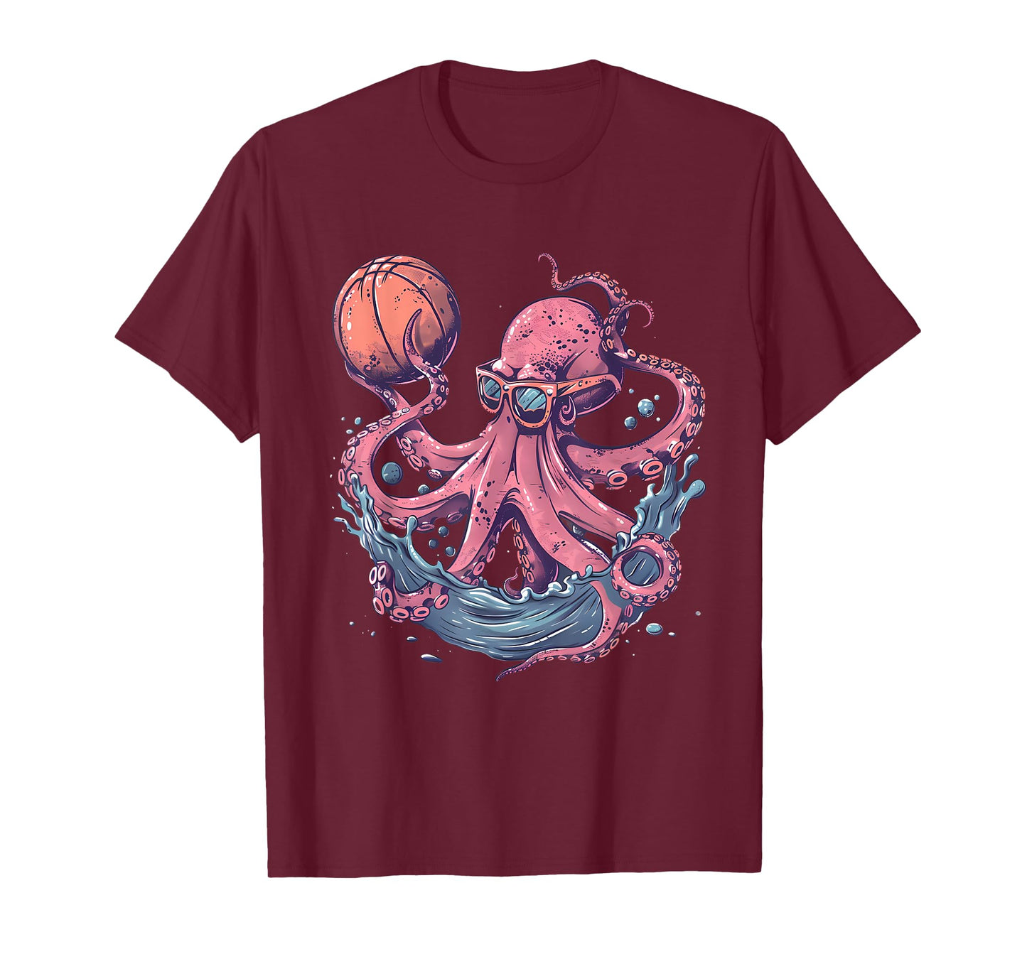 Basketball Octopus Basketball Hoop Basketball Lover Drawing T-Shirt