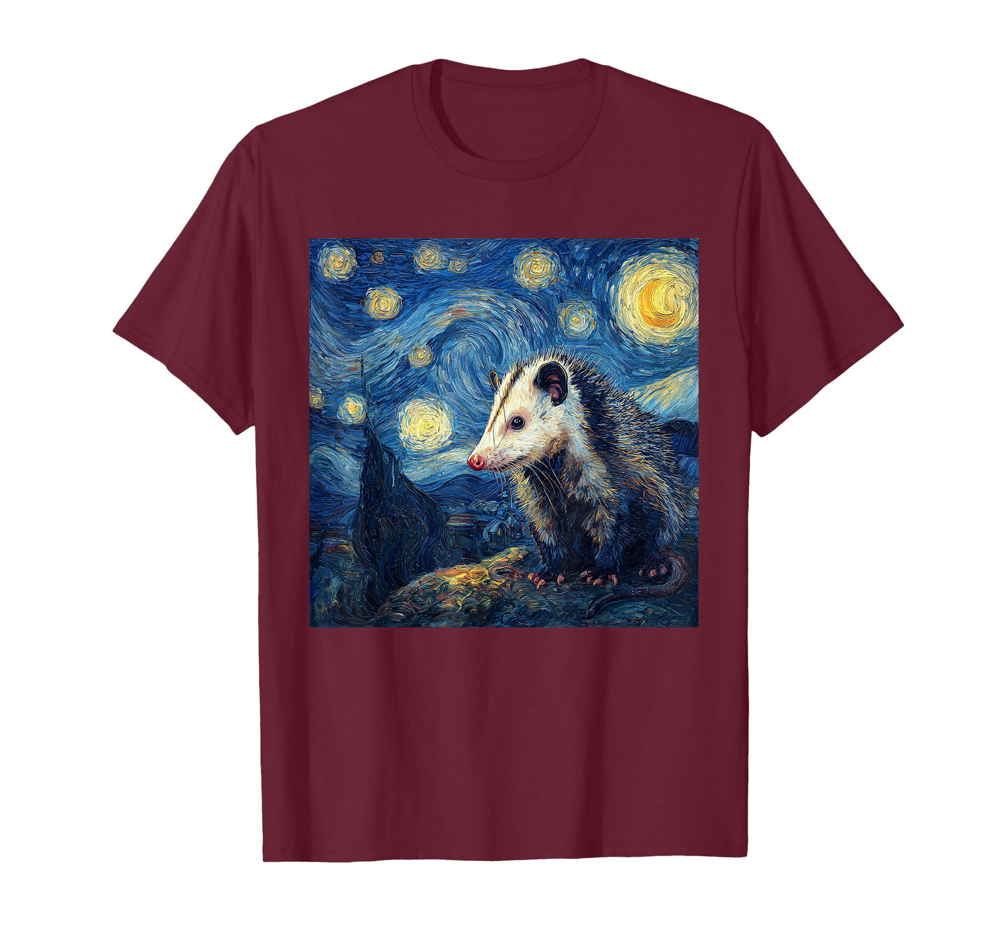 Opossum Possum Van Gogh Starry Night T-Shirt